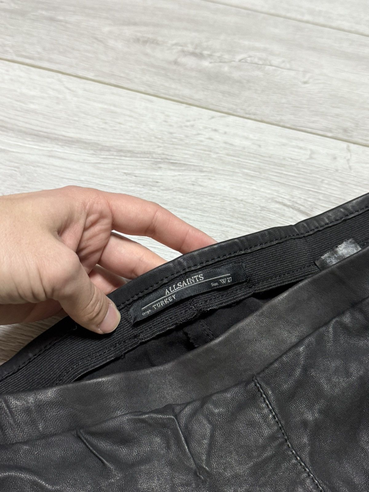 Allsaints AllSaints Leather Trousers Pants leggings Size 27" / US 4 / IT 40 - 4 Thumbnail