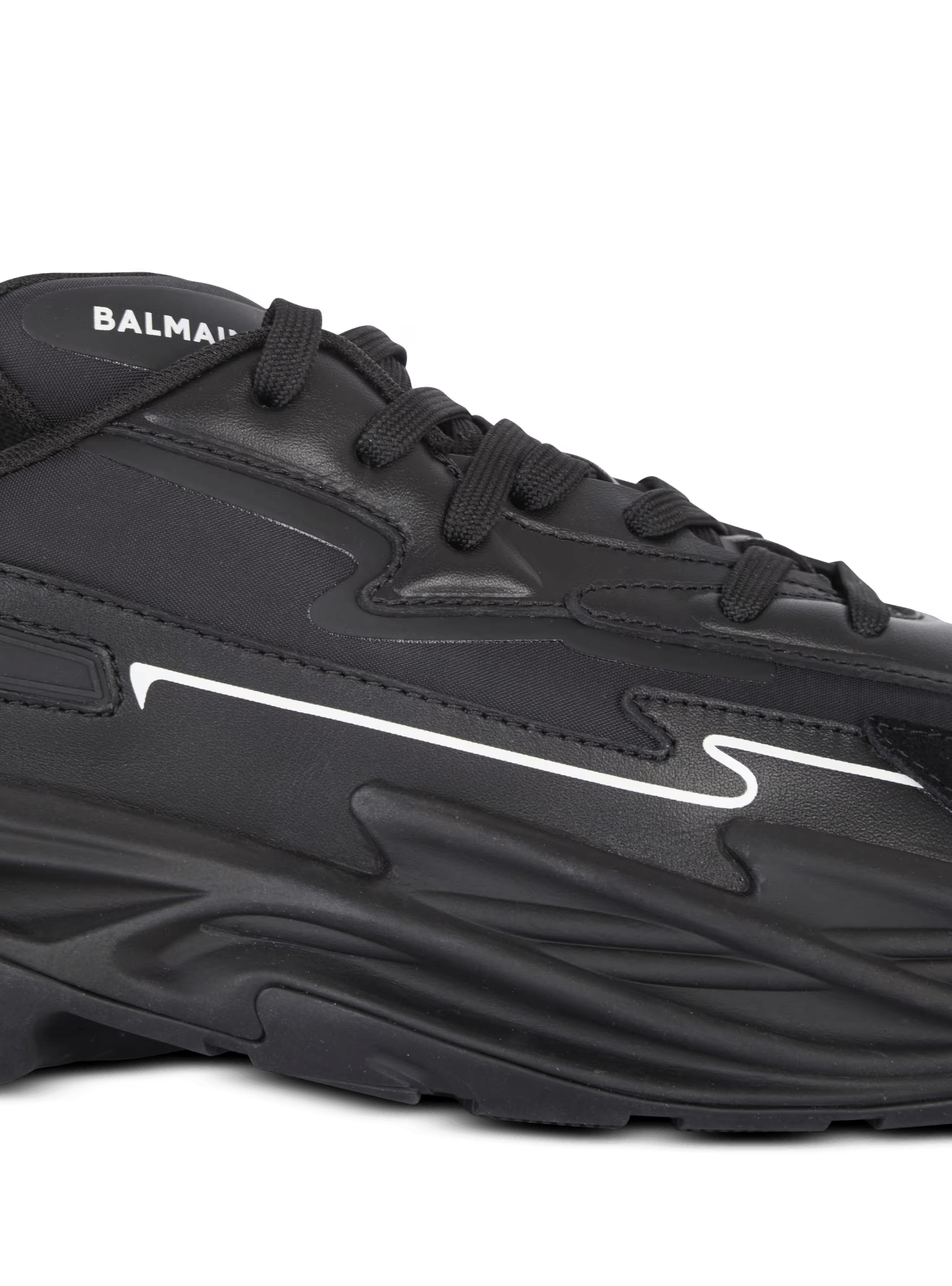 Balmain o1s1wg110325 Run-Row Low-Top Sneakers in Black Size US 10 / EU 43 - 6 Thumbnail