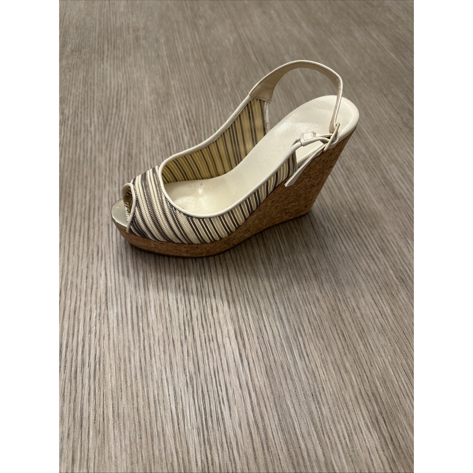 Jimmy Choo JIMMY CHOO Cork Espadrille Heels Peep-Toe Platform 6.5-36.5 Size US 6.5 / IT 36.5 - 3 Thumbnail