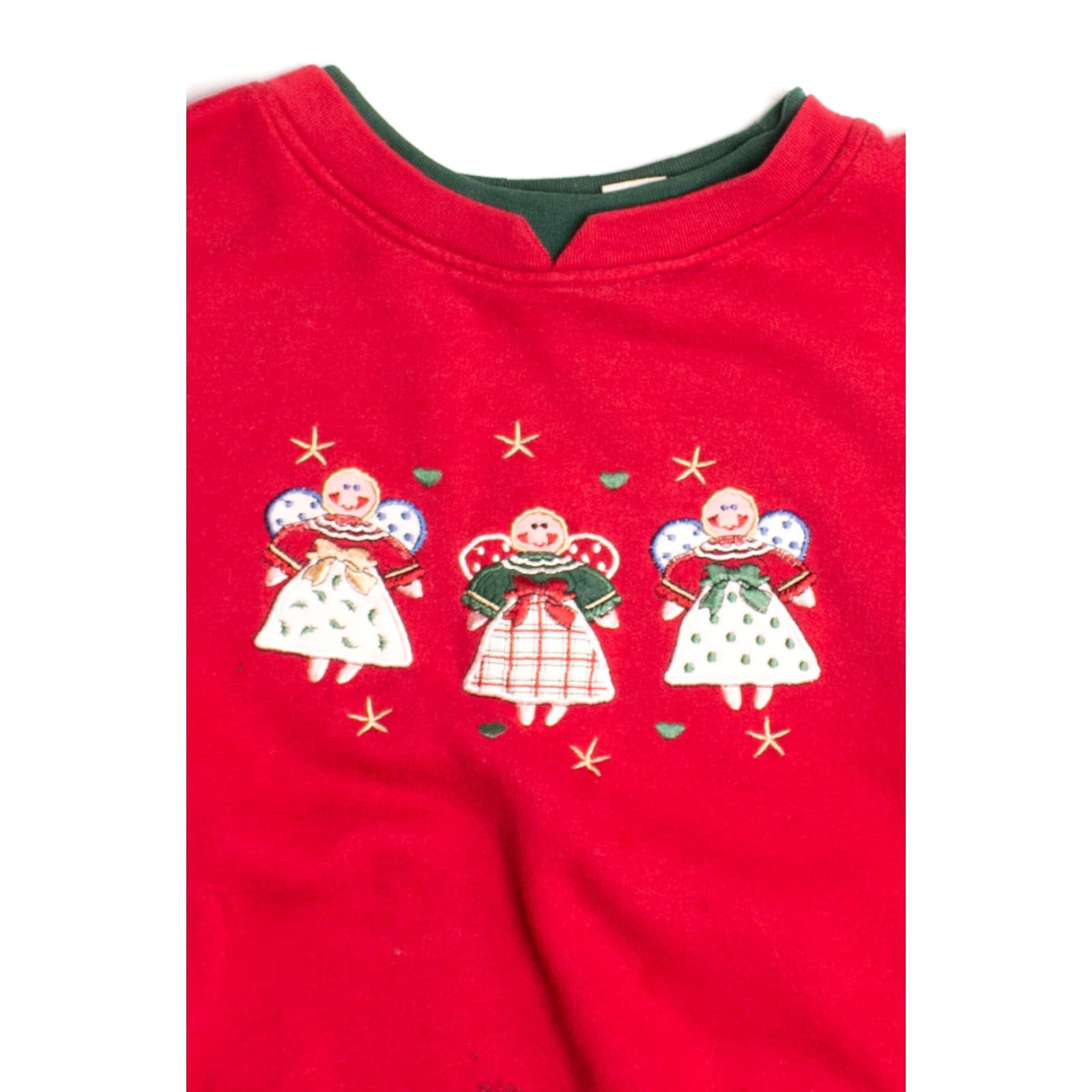 Vintage VINTAGE Shenanigans Red Ugly Christmas Sweatshirt X-Large Mens Womens 1990s Holiday Fat Cre? Size XL / US 12-14 / IT 48-50 - 2 Thumbnail