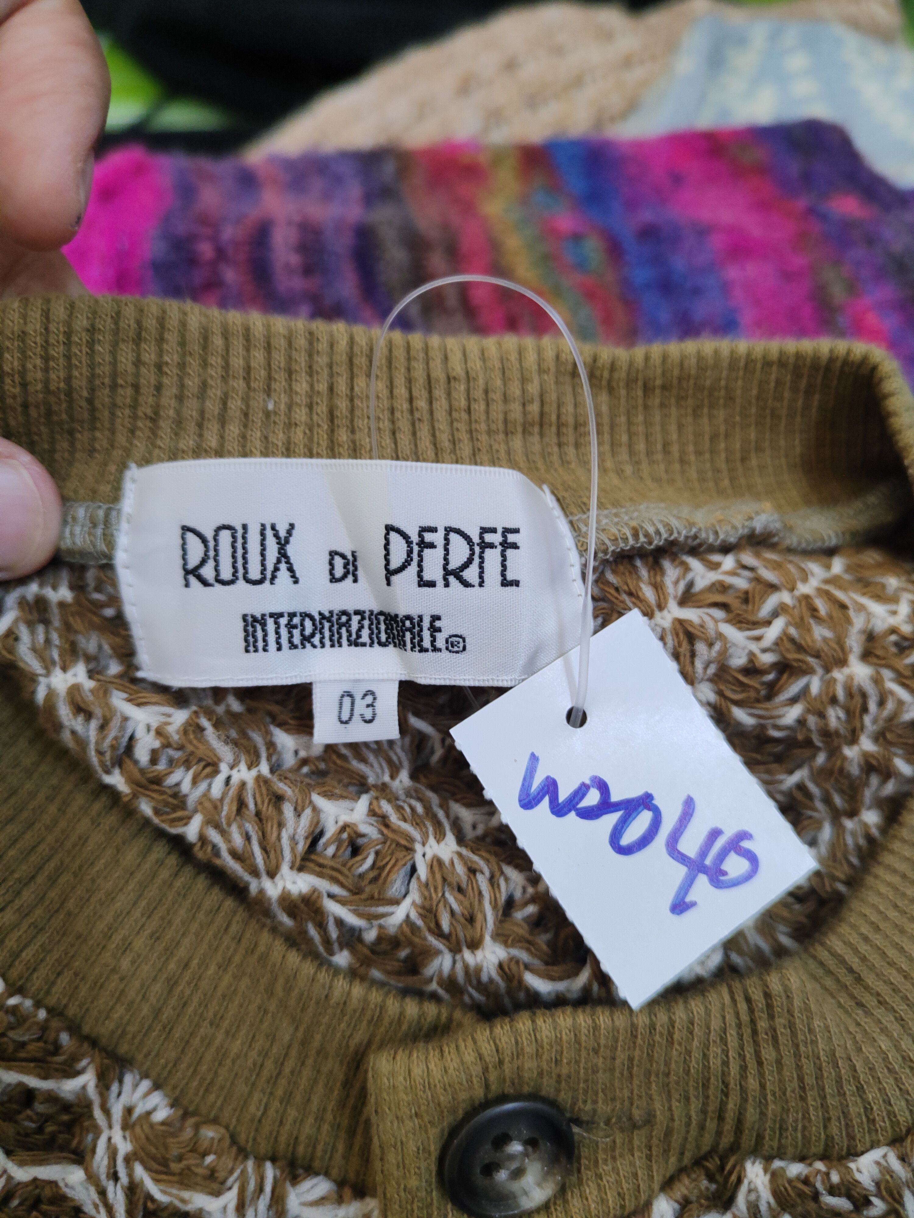 Vintage Roux di Peree Olive Knitwear Sweatshirts #W2040 Size US M / EU 48-50 / 2 - 13 Thumbnail