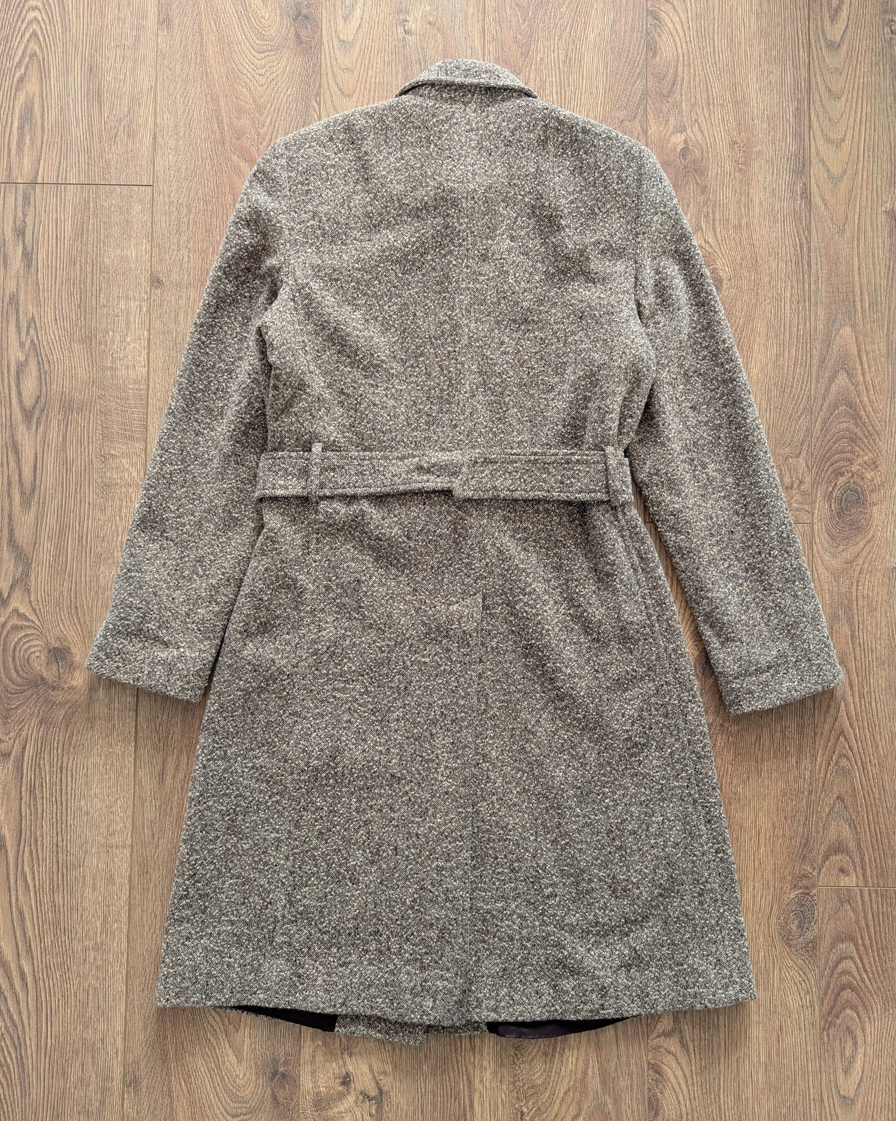 Akris AKRIS Wool Tweed Pattern Long Coat Gray Luxury Brand Size M / US 6-8 / IT 42-44 - 14 Thumbnail