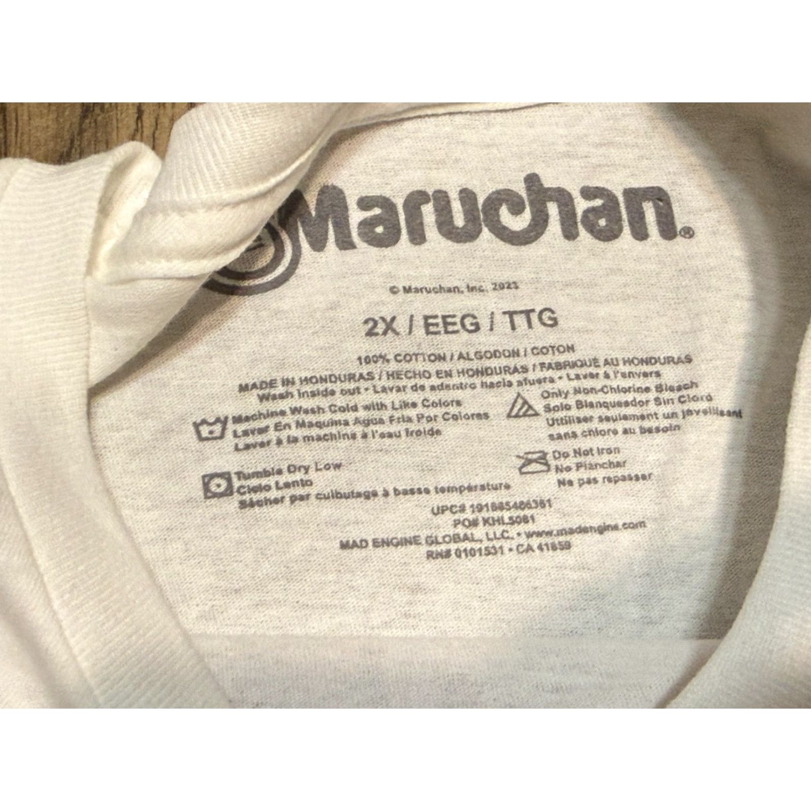 Vintage Maruchan Shirts Men's 2X White Short Sleeve Crew Neck Graphic Print T-Shirt Size US XXL / EU 58 / 5 - 6 Thumbnail