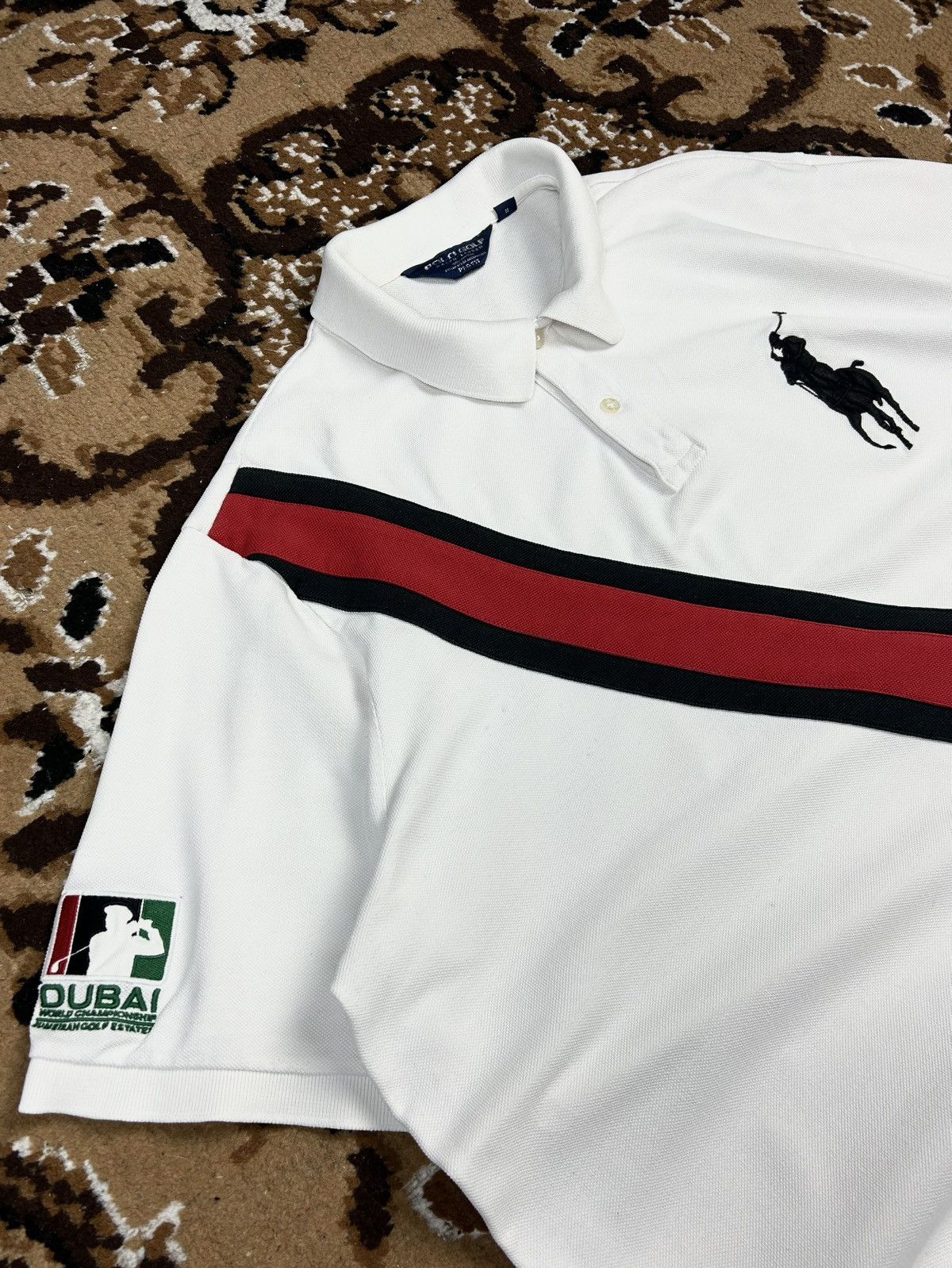 Polo Ralph Lauren × Vintage × Yves Saint Laurent Rare Vintage Polo Ralph Lauren Golf Polo Shirt Dubai Y2k Size US XL / EU 56 / 4 - 4 Thumbnail