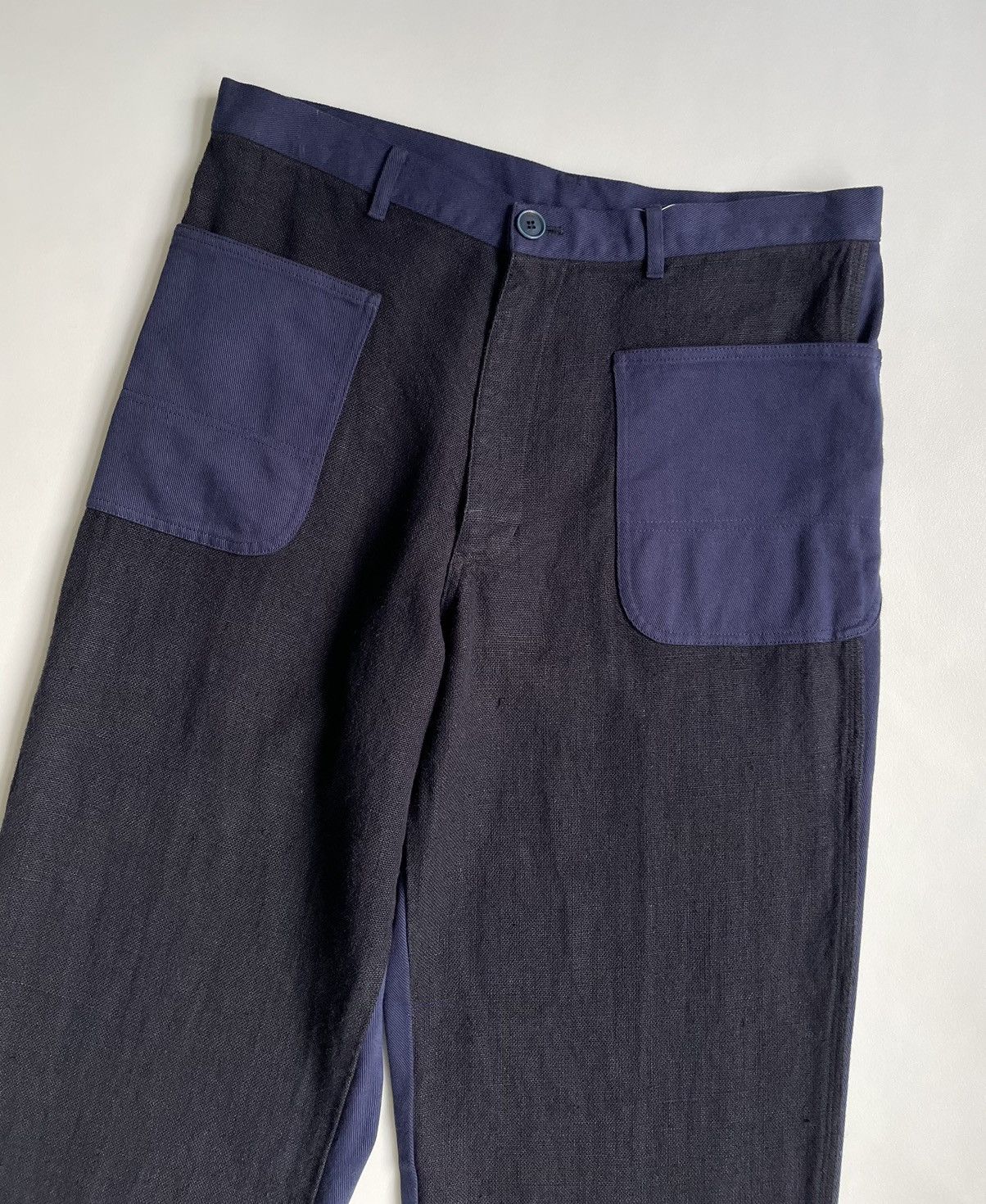 Comme des Garcons Contrast Linen Front Utility Trousers Size US 34 / EU 50 - 8 Thumbnail