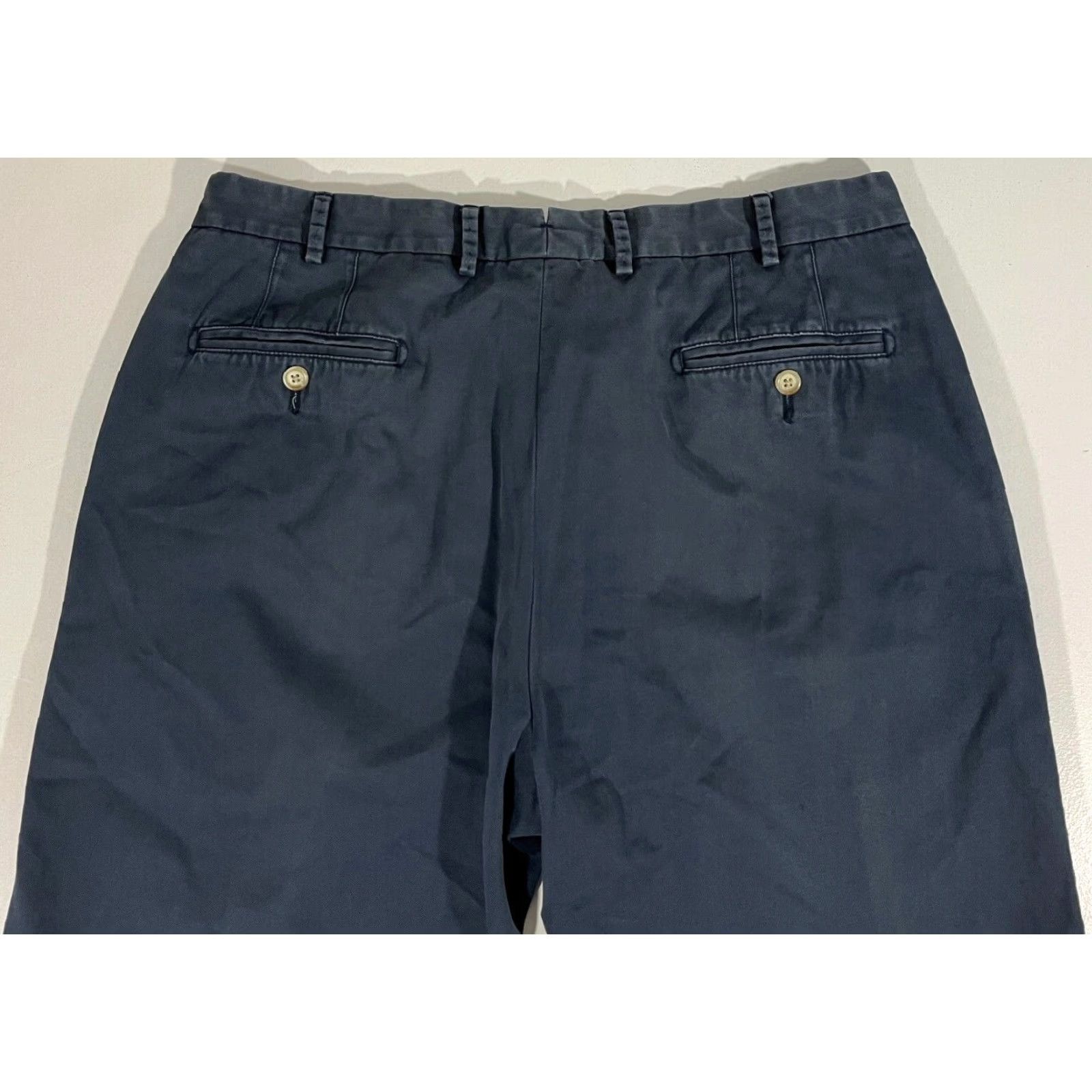 Peter Millar Peter Millar Crown Pima Cotton Chino Pants Navy Men 36x30 Vintage Straight Front Belt Loops Regular Pants Size US 36 / EU 52 - 3 Thumbnail