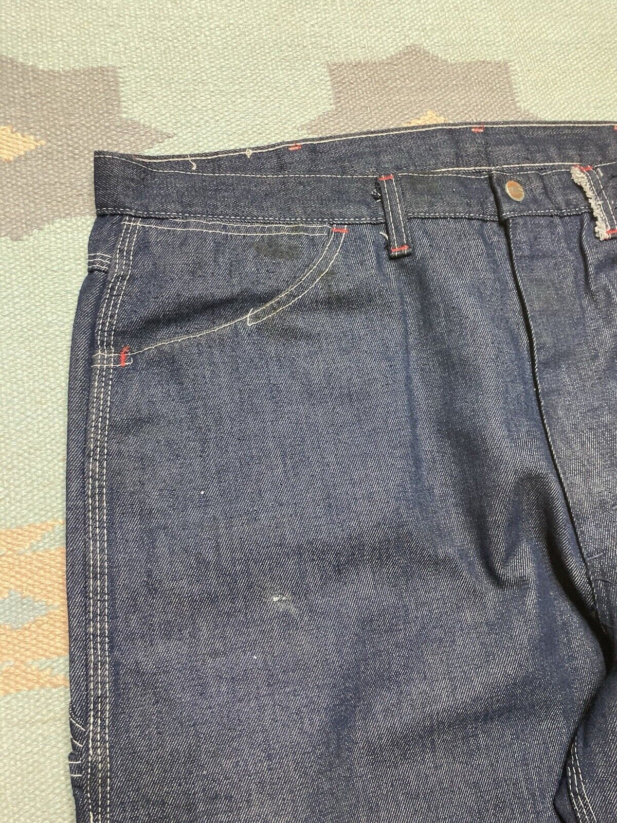 Vintage VTG Montgomery ward carpenter jeans dark wash denim 40x33 Size US 40 / EU 56 - 7 Thumbnail