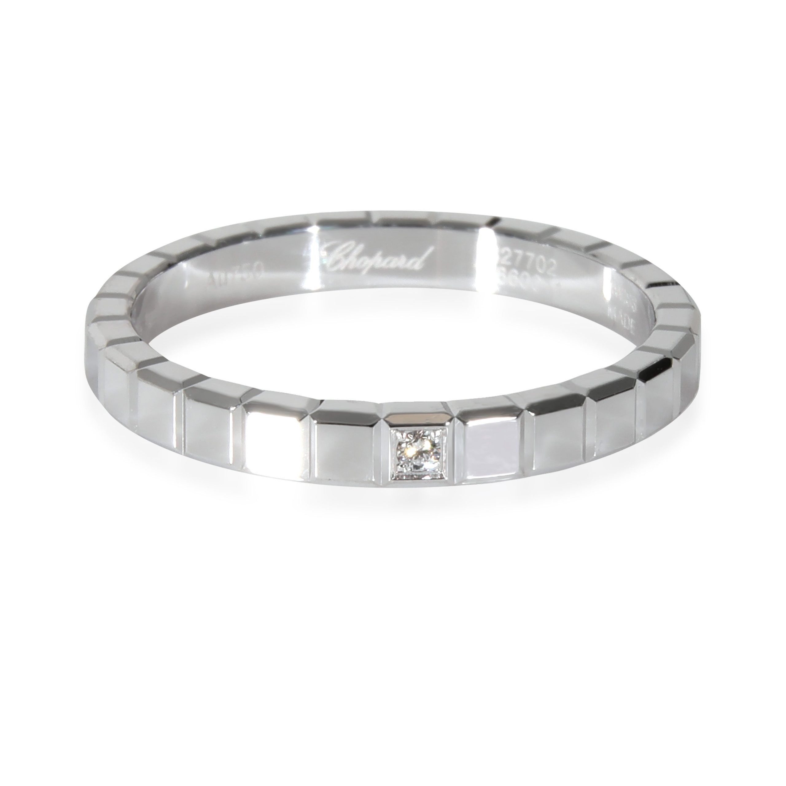image of Chopard Ice Cube Diamond Band In 18K White Gold 0.01 Ctw, Women's