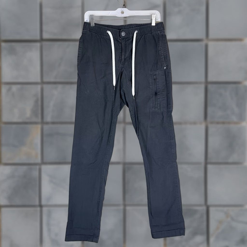 Vuori Vuori Pants Mens M Charcoal Gray Ripstop Pant Tapered Slim Fit Elastic Waist Size US 31 - 1 Thumbnail