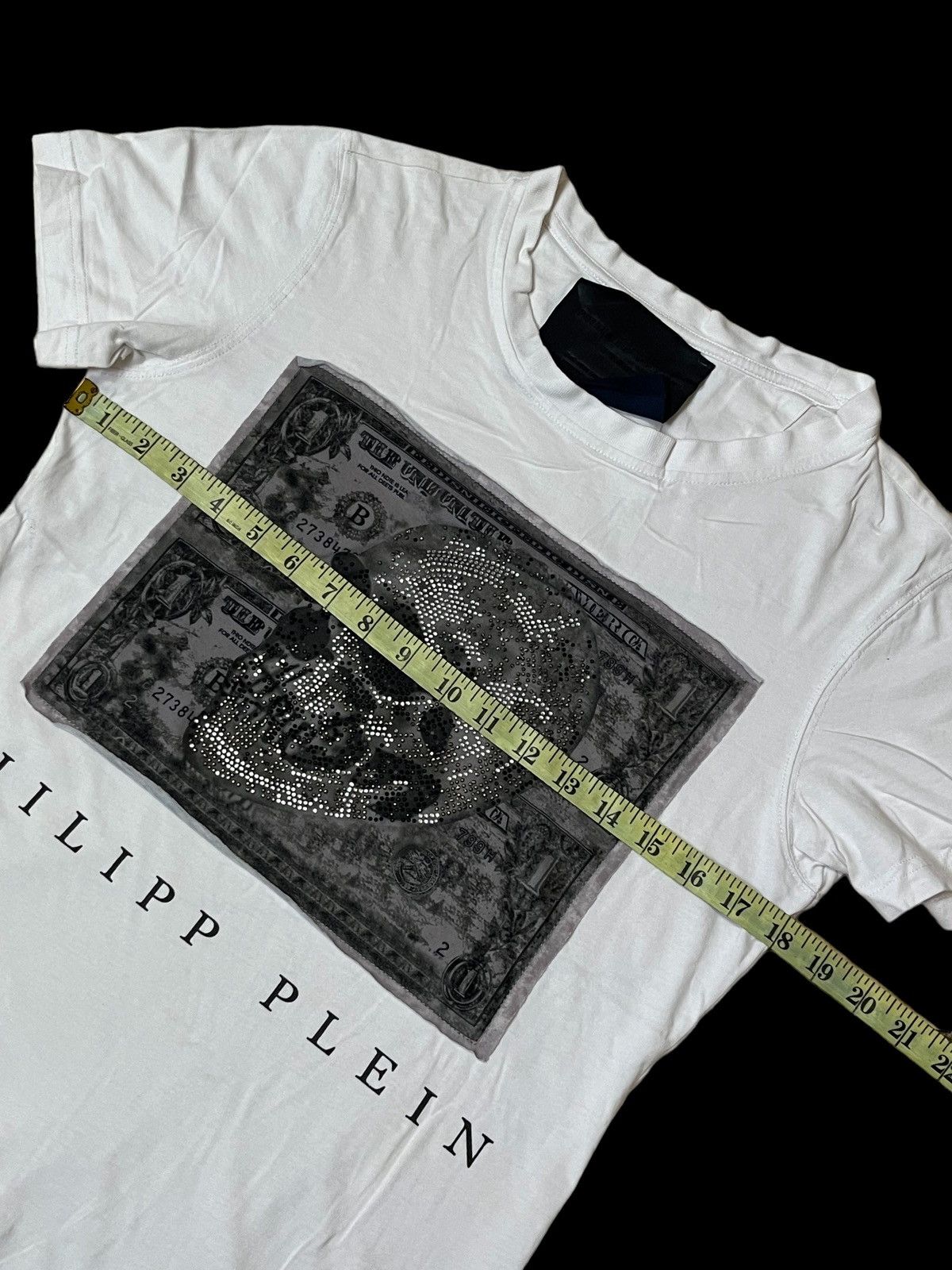 Philipp Plein SICK🔥PHILIPP PLEIN HOMME ONE DOLLAR SKULL T SHIRT Size S / US 4 / IT 40 - 6 Thumbnail