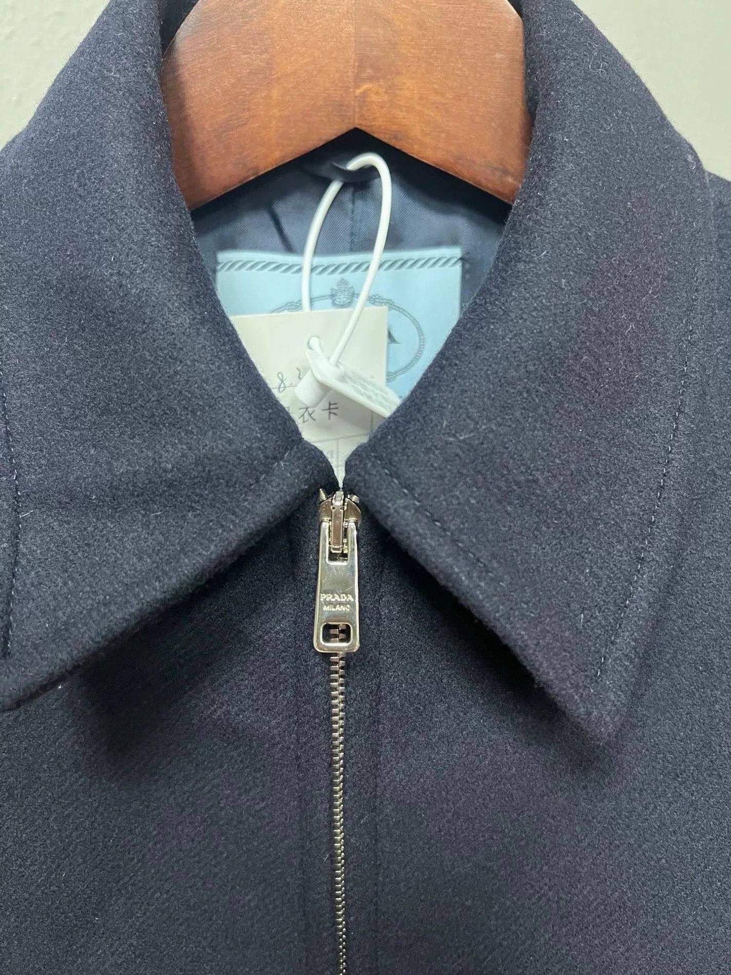 Prada Prada Deep Blue Short Paneled Wool Jacket Size US 5 / EU 37 - 3 Thumbnail