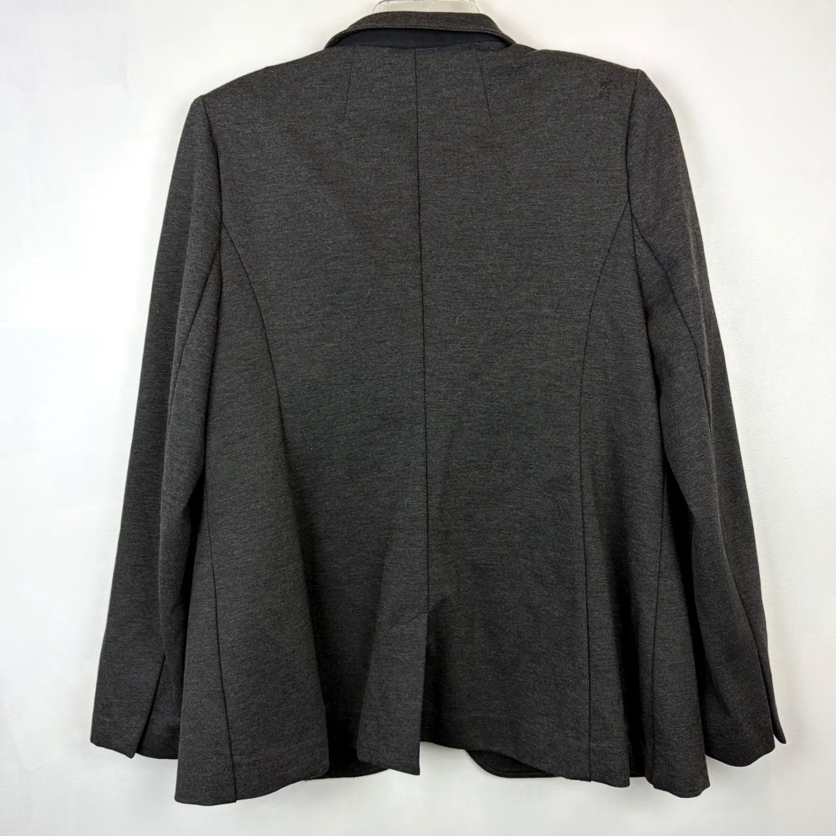 Vintage Lane Bryant Blazer Womens 14 Gray One Button Knit Office Jacket/Coat Blazer Dress Shirt? (omit) Size XL / US 12-14 / IT 48-50 - 2 Thumbnail