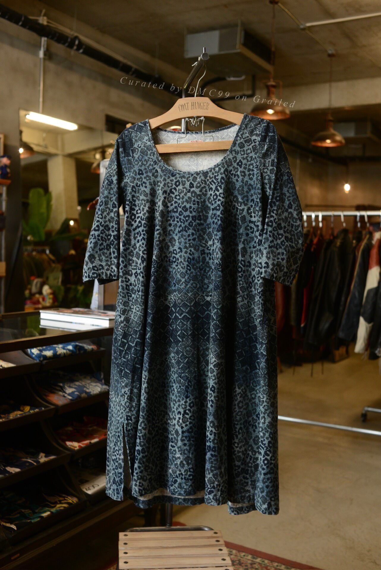 Kapital Kapital Blue Leopard Geometric Corduroy Dress Size M / US 6-8 / IT 42-44 - 1 Thumbnail