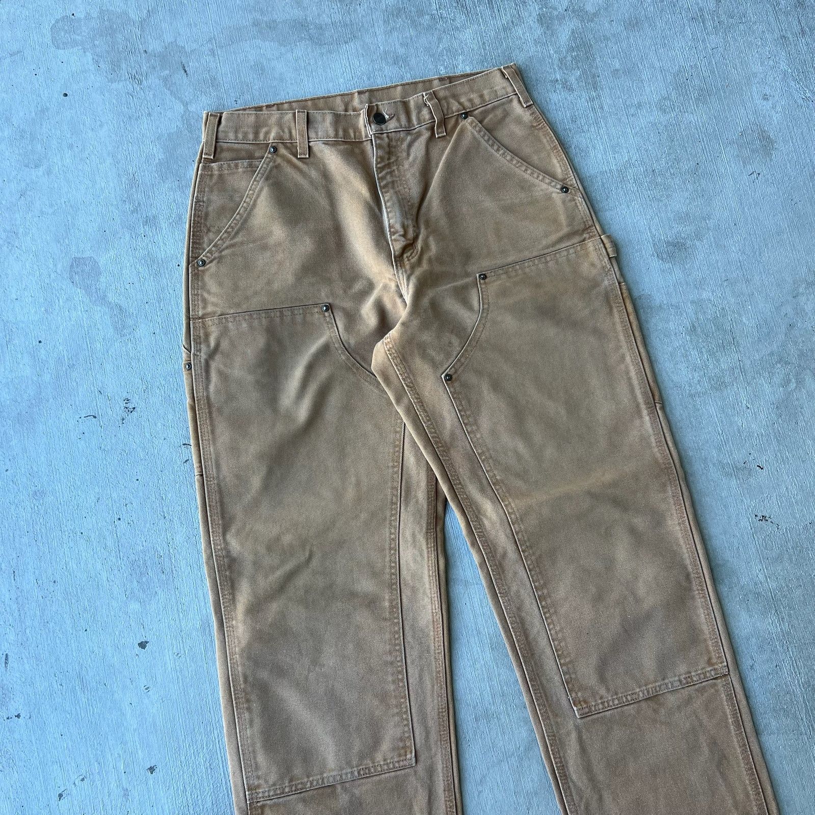 Carhartt × Vintage Carhartt brown double knee work wear carpenter pants Size US 32 / EU 48 - 2 Thumbnail