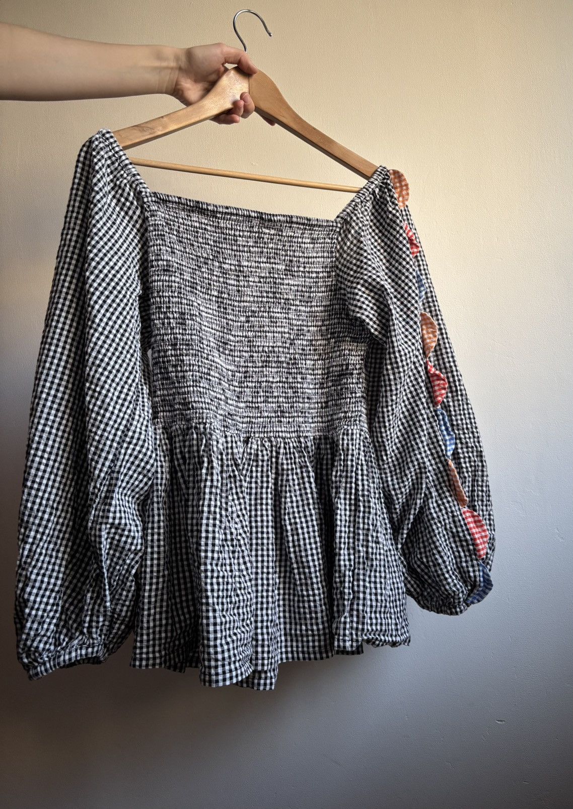 Japanese Brand × Vintage Stella Nova Patchwork Scandinavian Shirt Copenhagen Girl Size M / US 6-8 / IT 42-44 - 8 Thumbnail