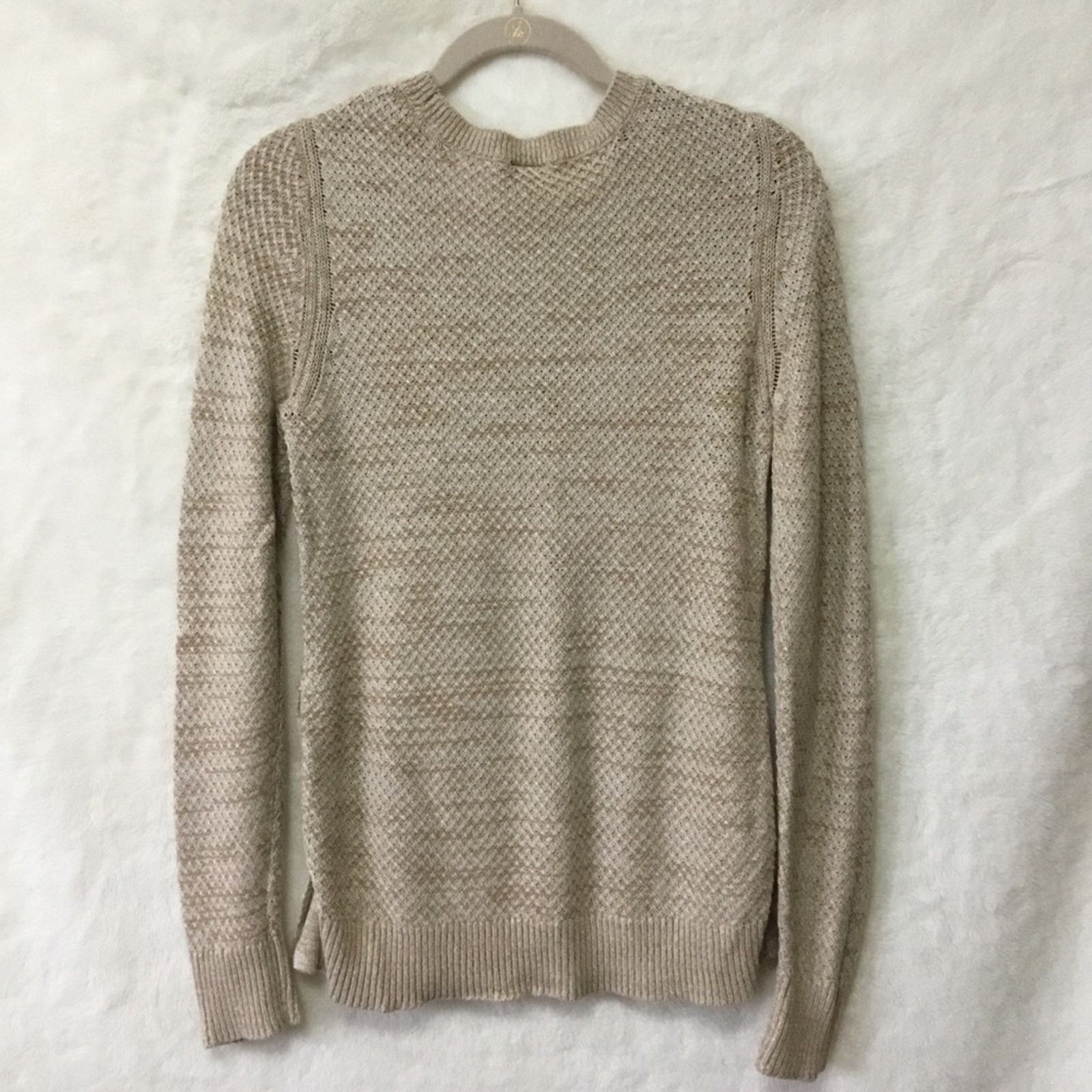 Ann Taylor Ann Taylor Light Brown Side Button Sweater Size S / US 4 / IT 40 - 8 Thumbnail