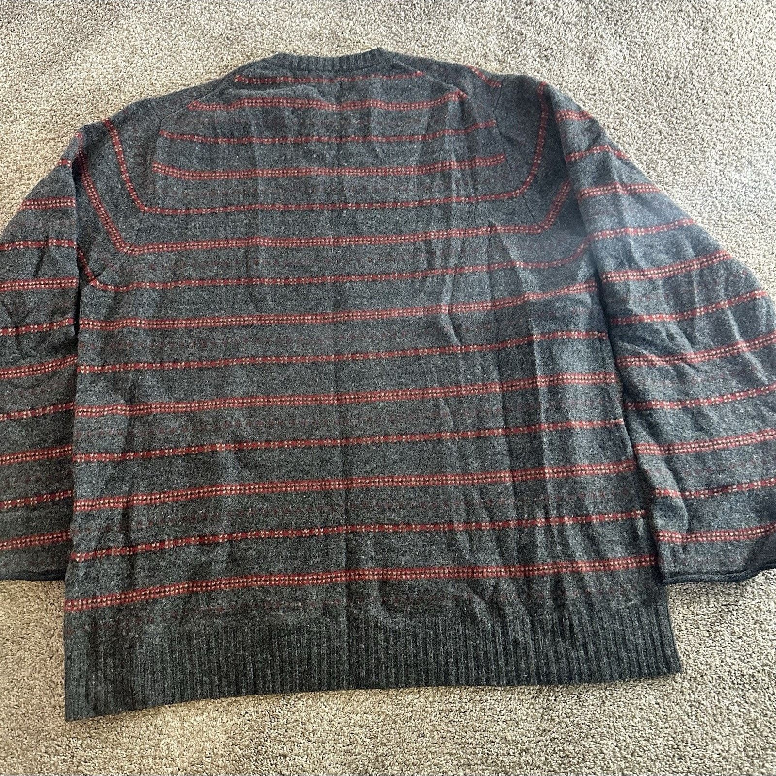 J.Crew VTG Y2K J Crew Sweater Mens XL Striped Lambs Wool Knit Size US XL / EU 56 / 4 - 8 Thumbnail