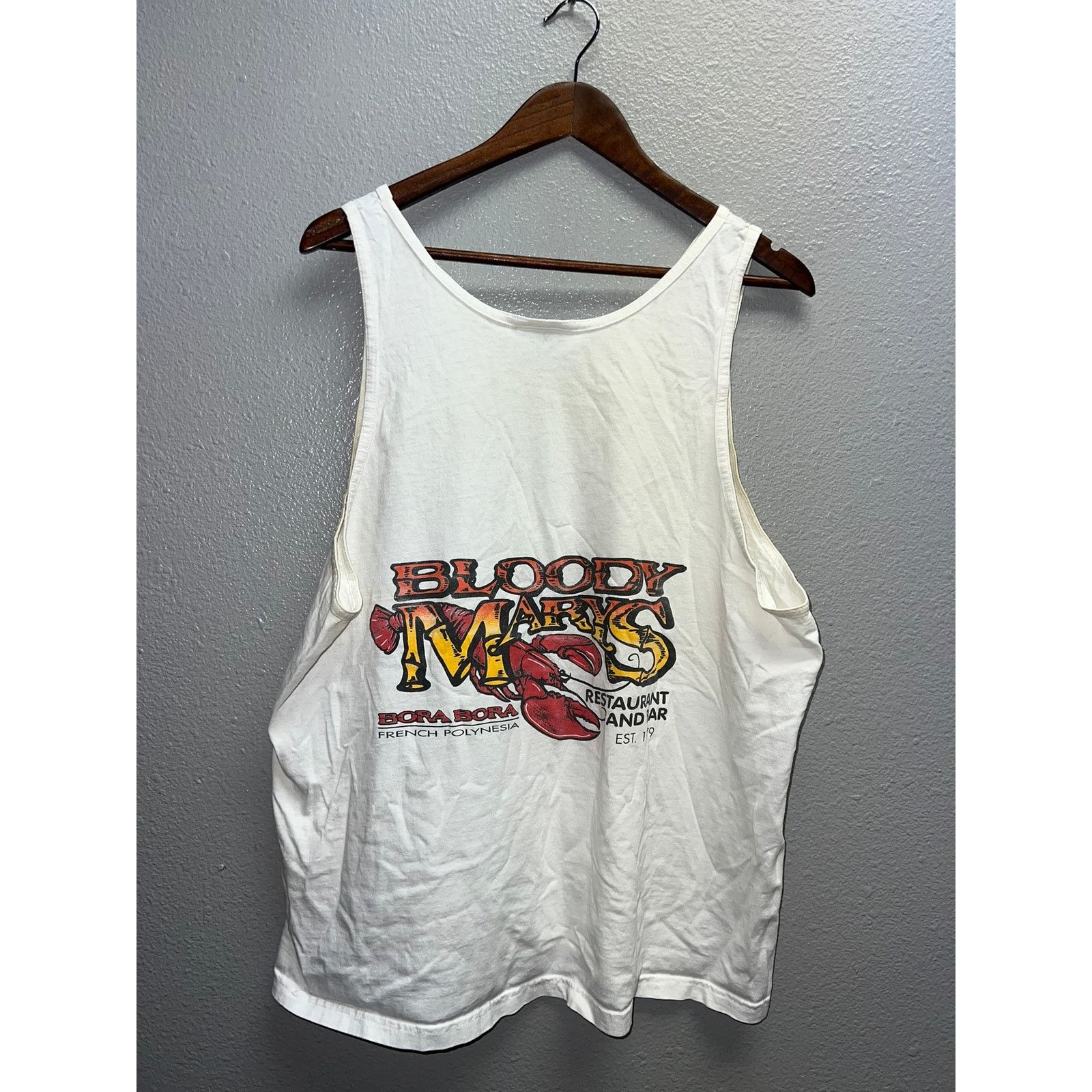 Hanes Vintage Bloody Marys Shirt Bora French Polynesia 90s VTG XL Size US XL / EU 56 / 4 - 1 Thumbnail
