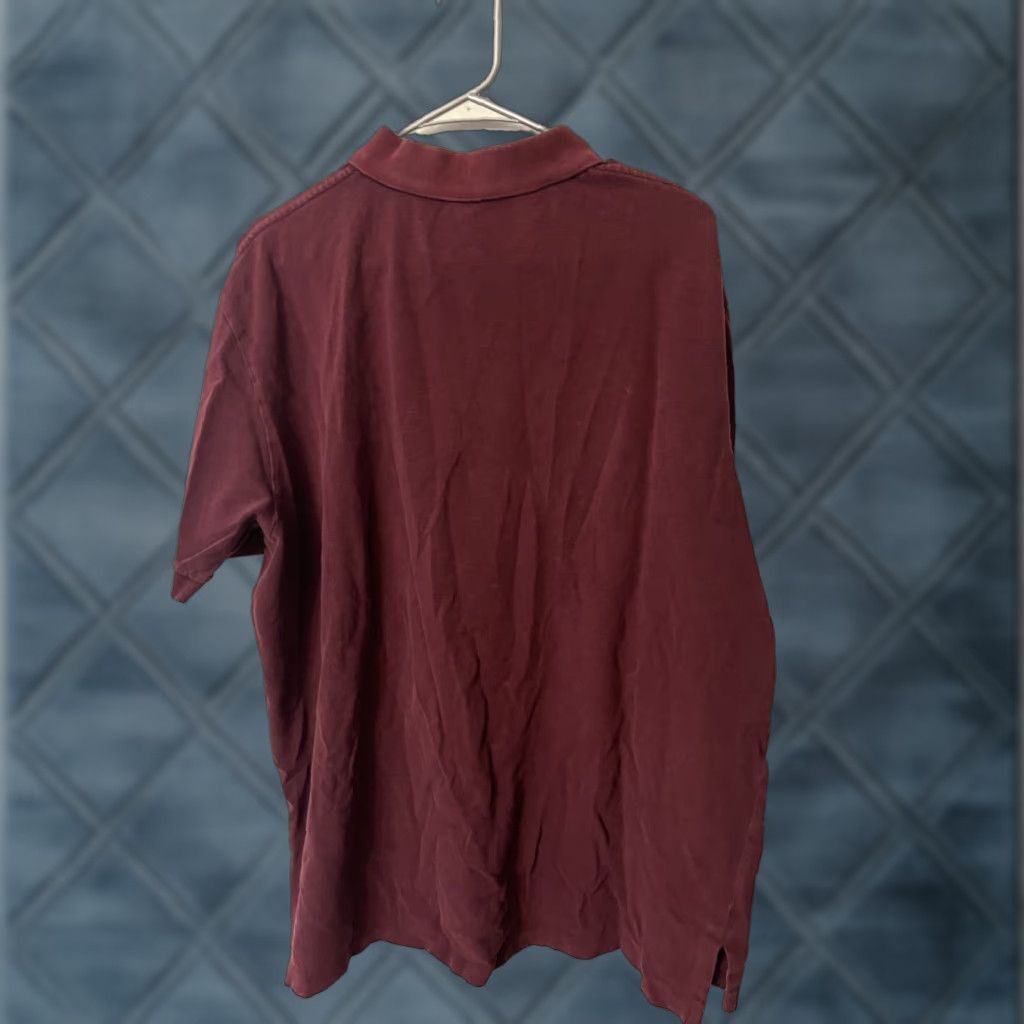 Polo Ralph Lauren Polo Ralph Lauren Polo Shirt Mens 2XL Maroon Solid Logo Pony Short Sleeve Vintage Style Regular Fit Size US XXL / EU 58 / 5 - 1 Thumbnail
