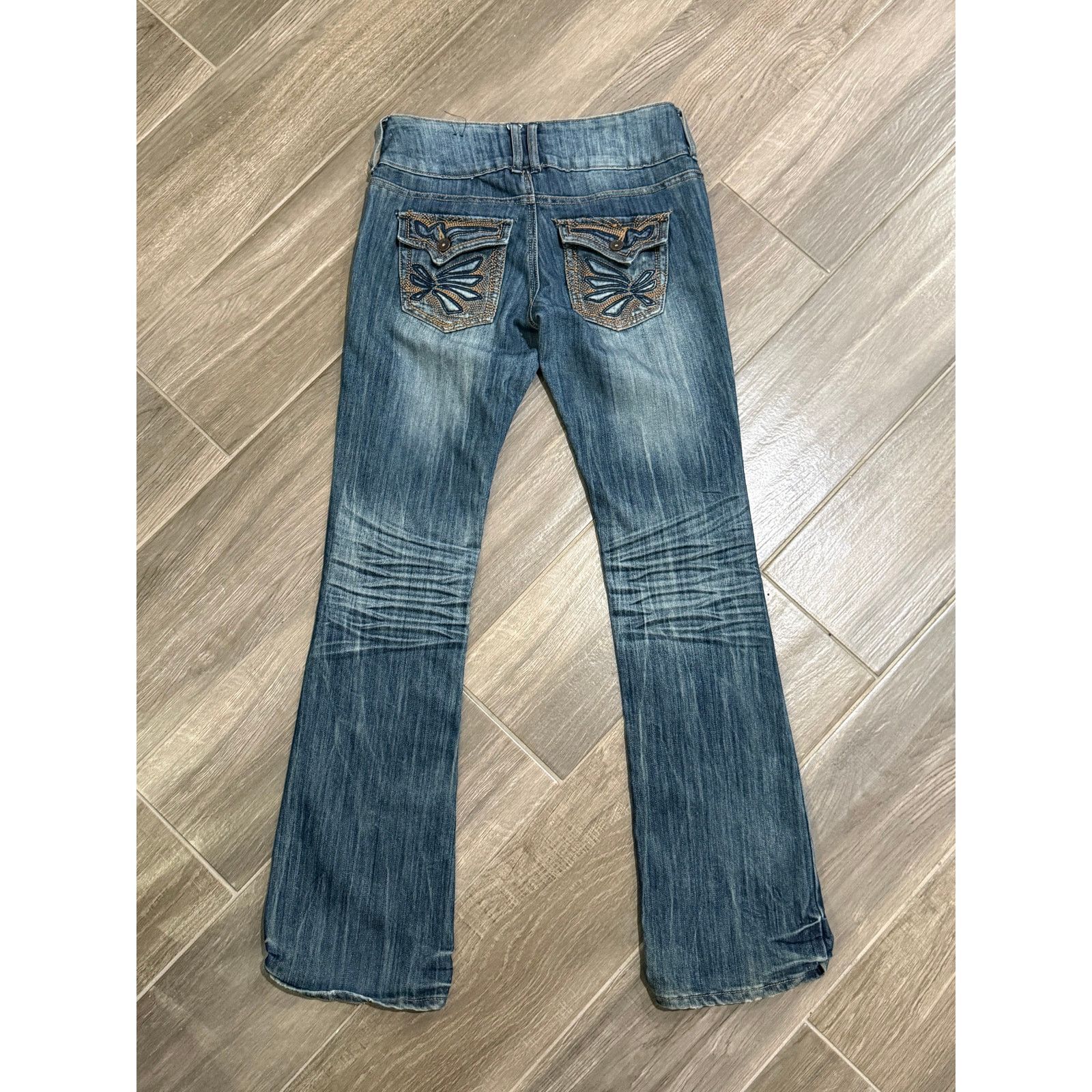 Almost Famous Vintage Y2k Women's ALMOST FAMOUS Flared Low-rise Jeans 7 Size 30" / US 8 / IT 44 - 3 Thumbnail