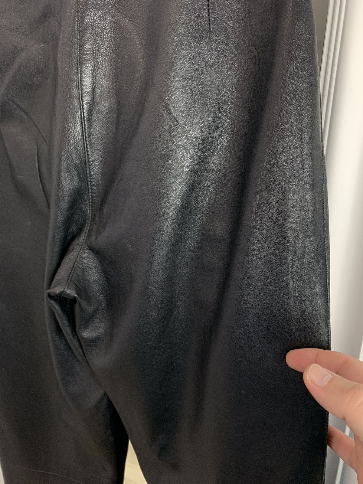 Calvin Klein Vintage Calvin Klein Jeans Leather Trousers Pants Opium Y2K Size 32" / US 10 / IT 46 - 14 Thumbnail