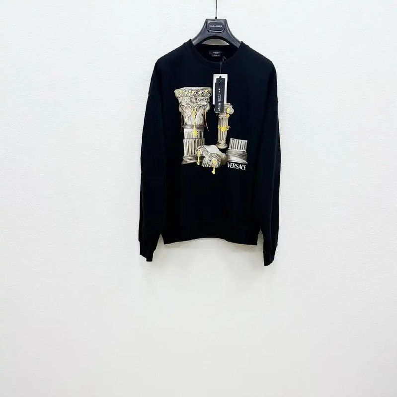 Versace Versace Men's Black Long Sleeve Sweatshirt 0089 Size US M / EU 48-50 / 2 - 1 Thumbnail