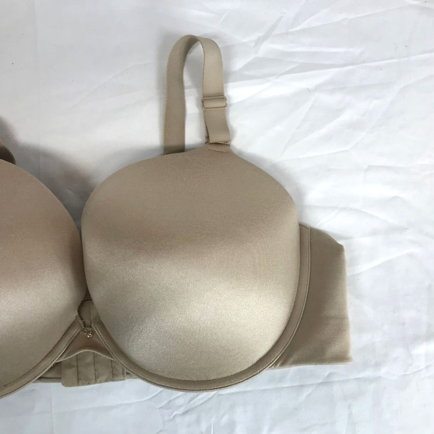 Vintage Cacique Boost Plunge Bra 44DD Tan Beige Plus Size Underwire Seamless Size ONE SIZE - 3 Thumbnail