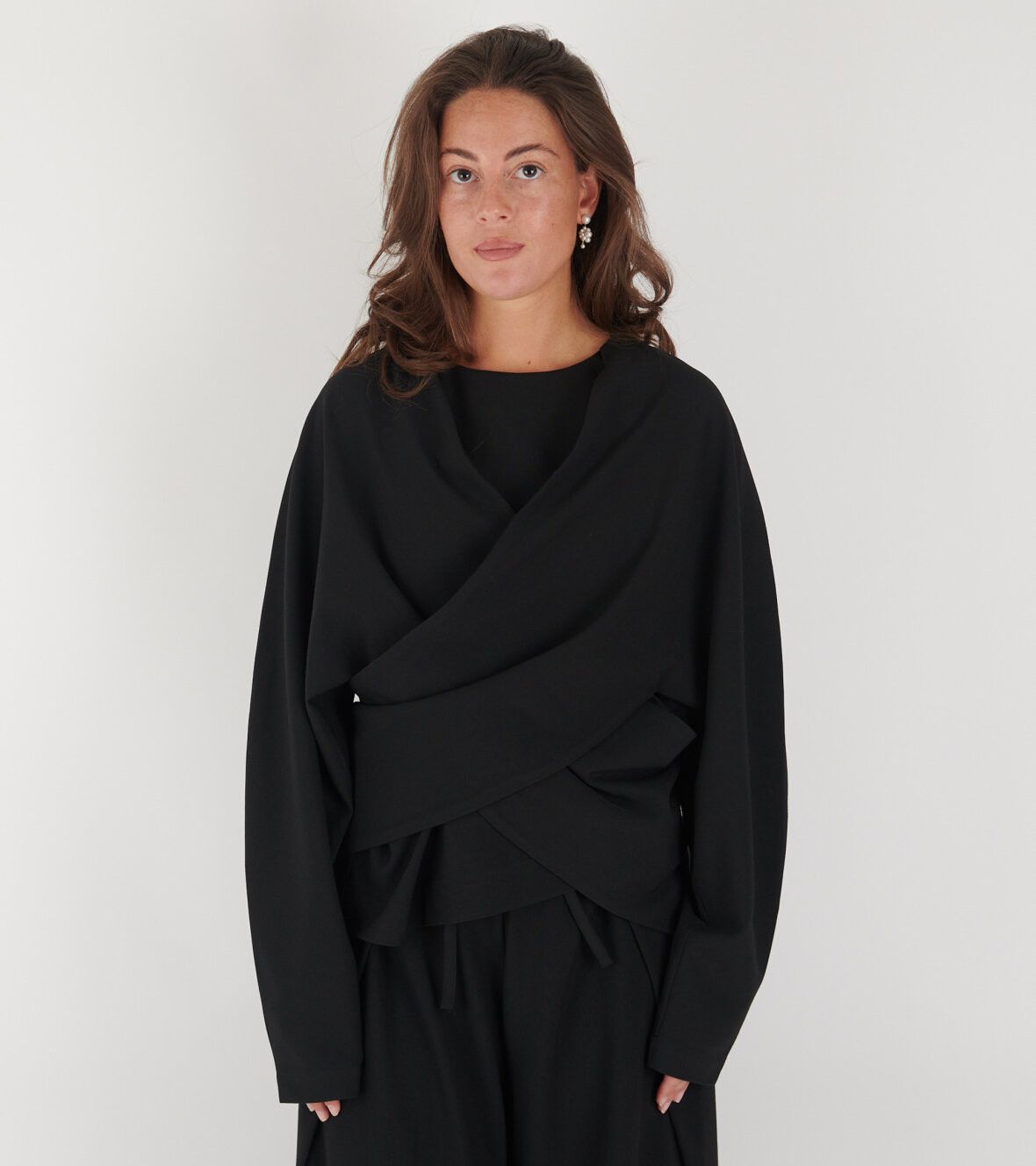 Henrik Vibskov Hazi Blouse Long Sleeve Top Black Size XS / US 0-2 / IT 36-38 - 7 Thumbnail
