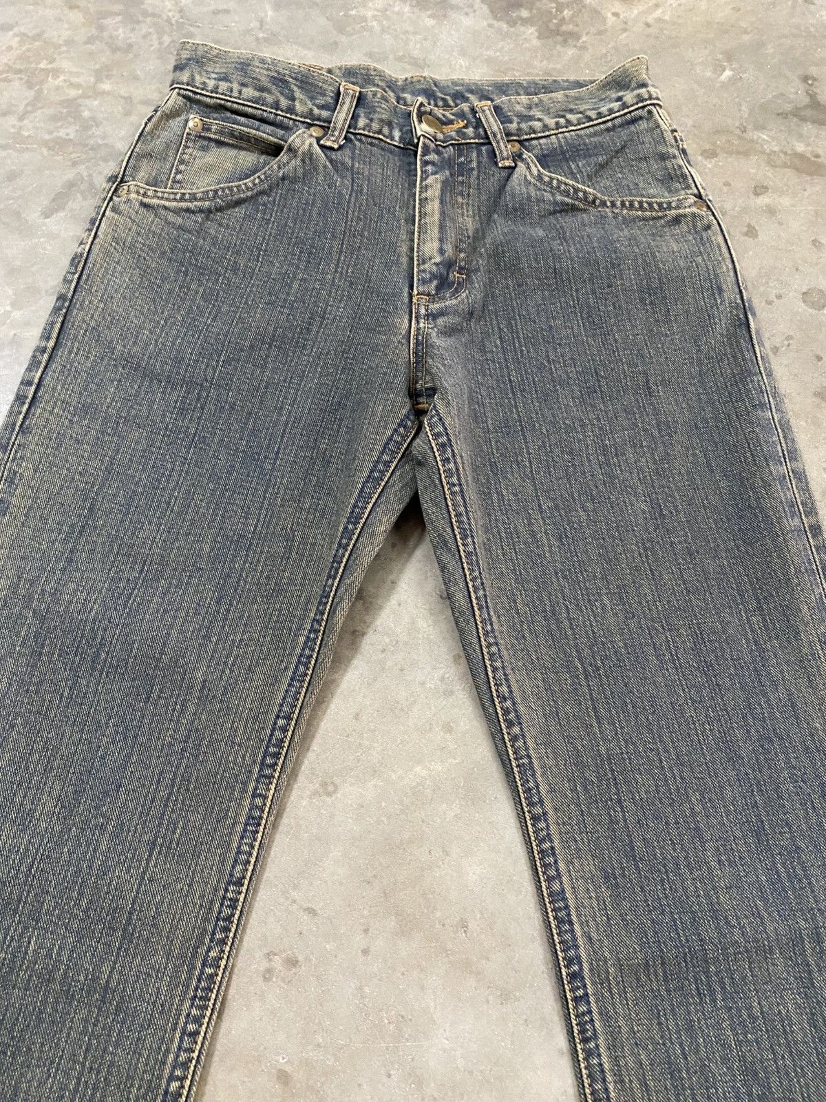 Tornado Mart Flare Jeans Vintage Lee Mud Rusty Denim @303 Size US 27 - 3 Thumbnail