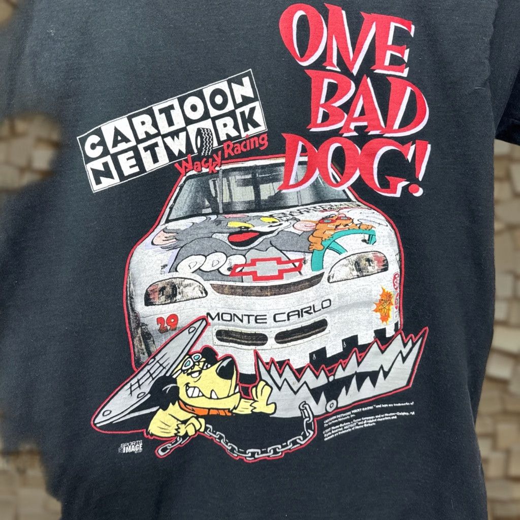 Vintage VINTAGE 90s Cartoon Network Muttley Wacky Racing T-Shirt Men Large Black Cartoon Racing Mens Size US L / EU 52-54 / 3 - 1 Thumbnail