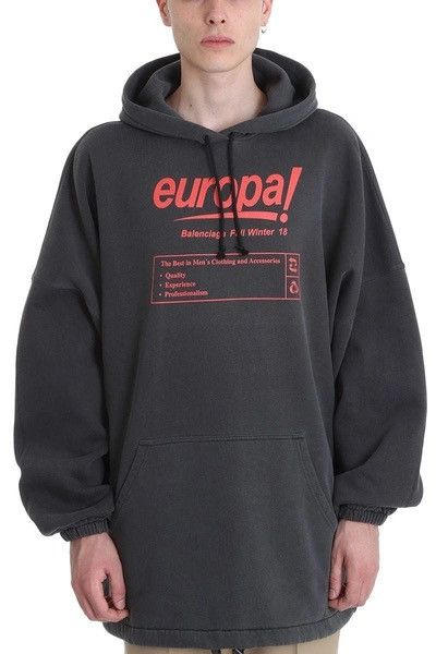 Balenciaga FW18 Europa Oversized Hoodie Size US M / EU 48-50 / 2 - 6 Thumbnail