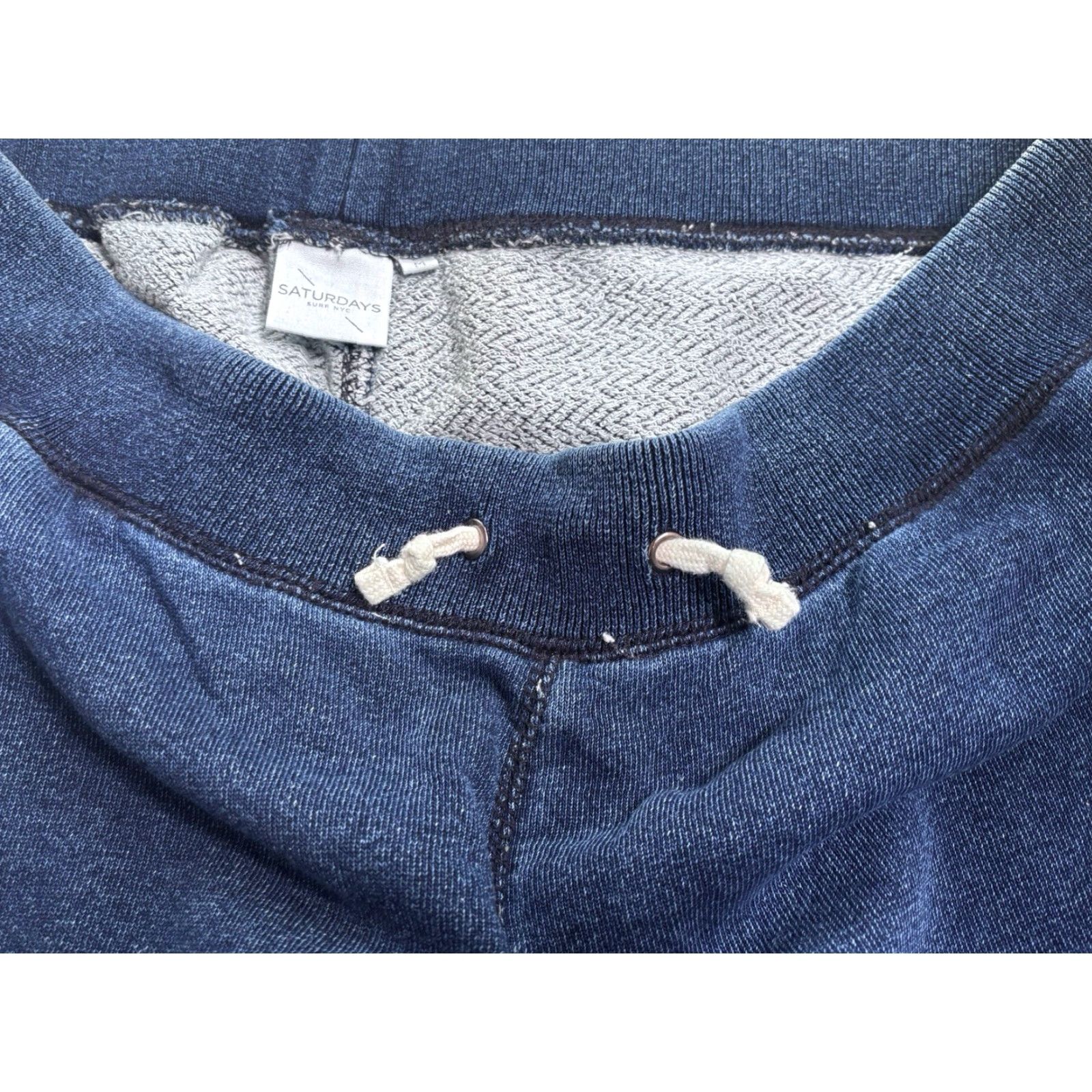 Saturdays NYC VINTAGE Saturdays NYC Sweatpants Sweatpants Men M Blue 2010s Athletic Drawstring Pocketed 100% Cotton Size US 31 - 3 Thumbnail