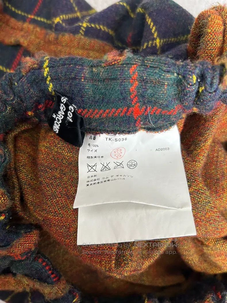 Comme des Garcons Comme Des Garcons Brown green check spliced half skirt Size 23" - 8 Thumbnail