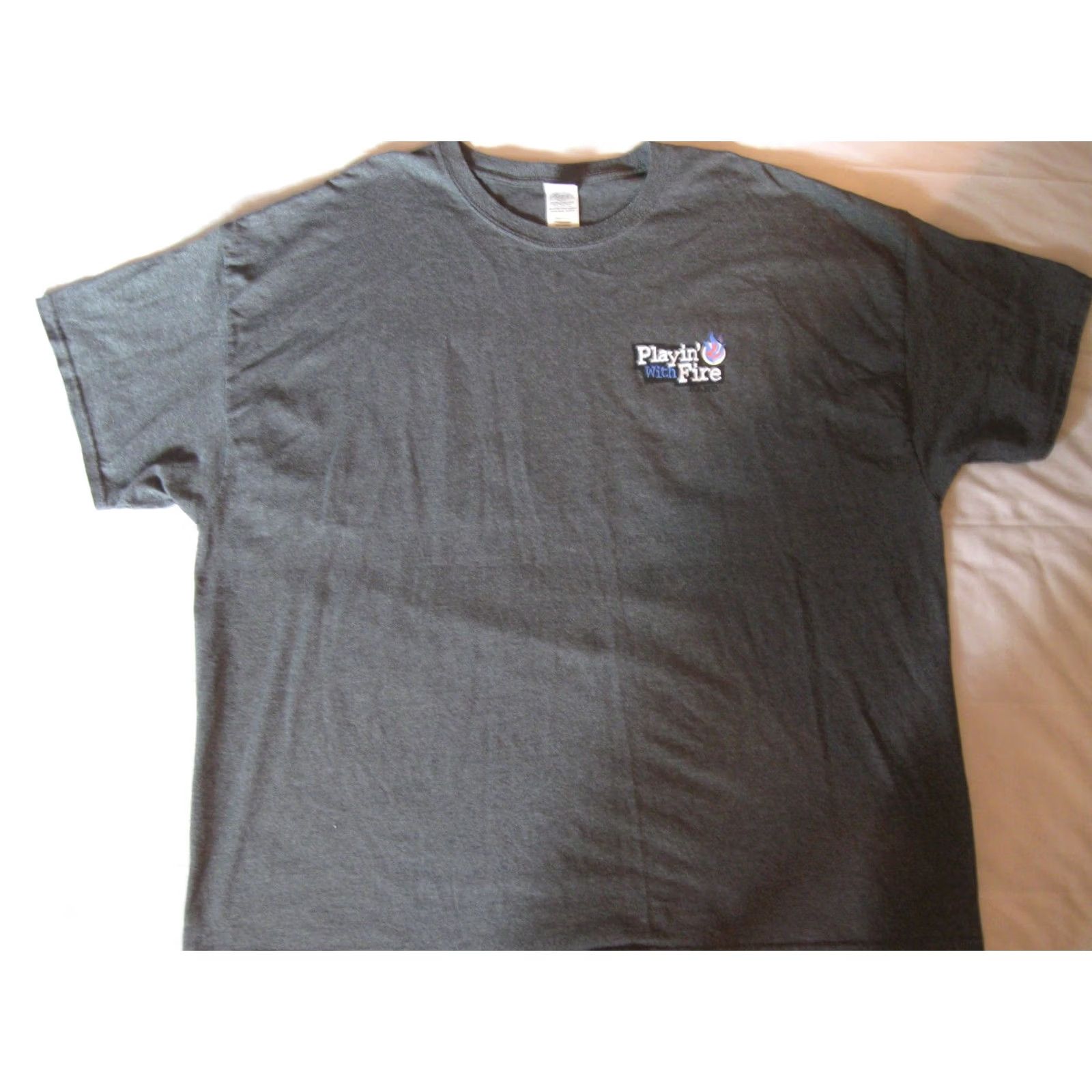 Gildan Playin' With Fire Band Shirt Mens 4XL Short Sleeve American Classic Rock Guys Size US XXL / EU 58 / 5 - 3 Thumbnail