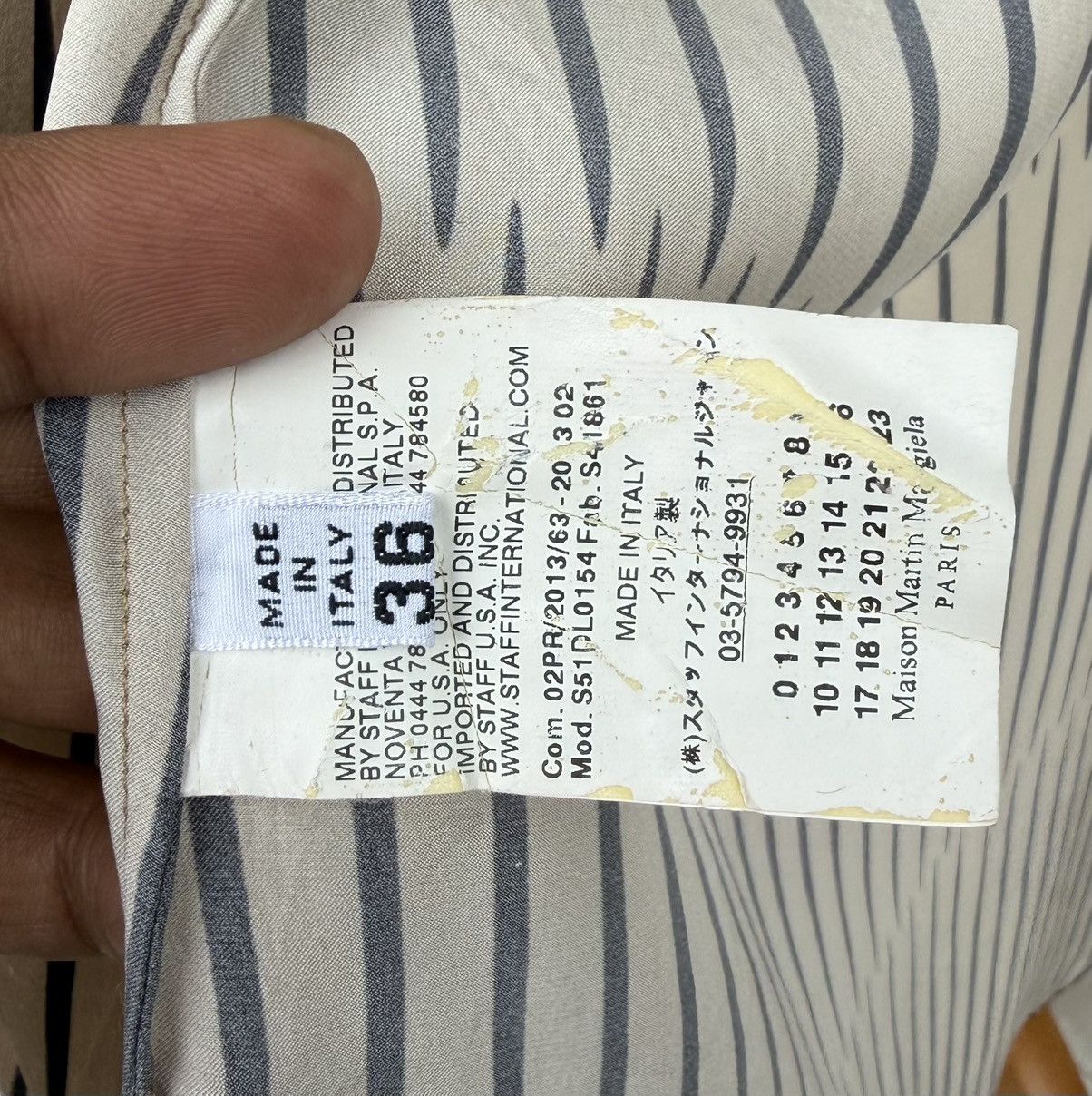 Maison Margiela Maison Margiela Monogram Pattern Logo Long Sleeve Silk Shirt Size S / US 4 / IT 40 - 12 Thumbnail