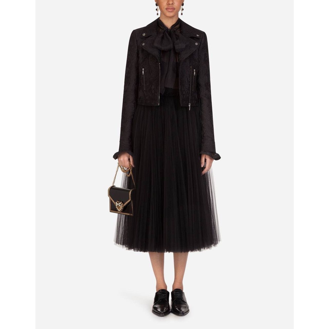 Dolce & Gabbana Dolce & Gabbana Black Tulle & Lace Skirt Sz.42 Size 28" / US 6 / IT 42 - 9 Thumbnail
