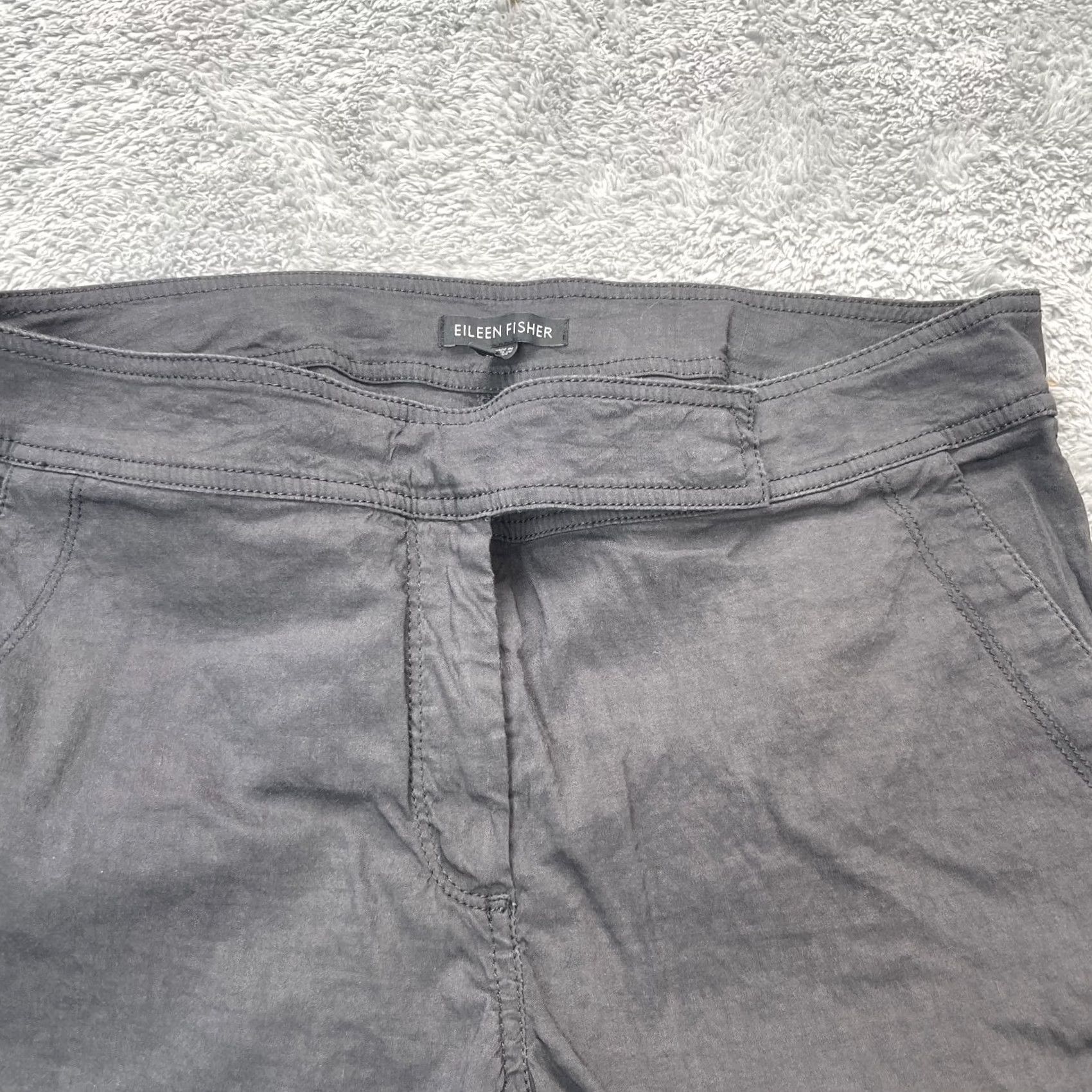 Eileen Fisher Eileen Fisher Pants Womens 6 Black Viscose Spandex Linen Straight Leg Casual Dressy City 30 in Inseam Mens? Size 28" / US 6 / IT 42 - 6 Thumbnail