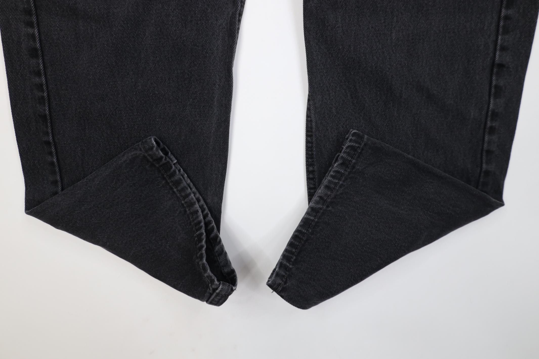 Levi's Vintage Y2K Levis 505 Regular Fit Straight Leg Jeans Black Size US 36 / EU 52 - 5 Thumbnail