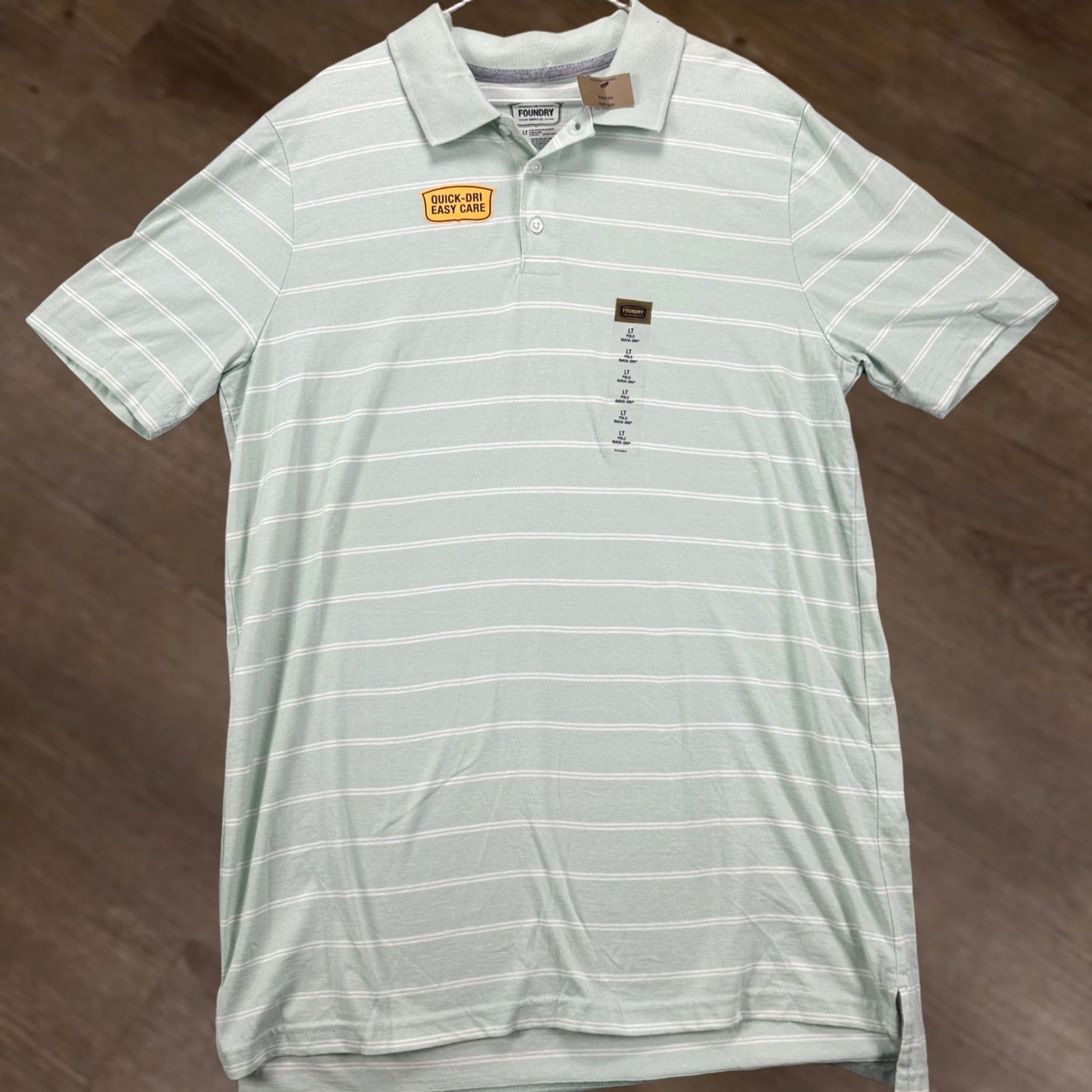 Vintage The Foundry Supply Co. Polo Shirt Men Large Tall Green Striped Quick-Dri NEW Size US L / EU 52-54 / 3 - 1 Thumbnail