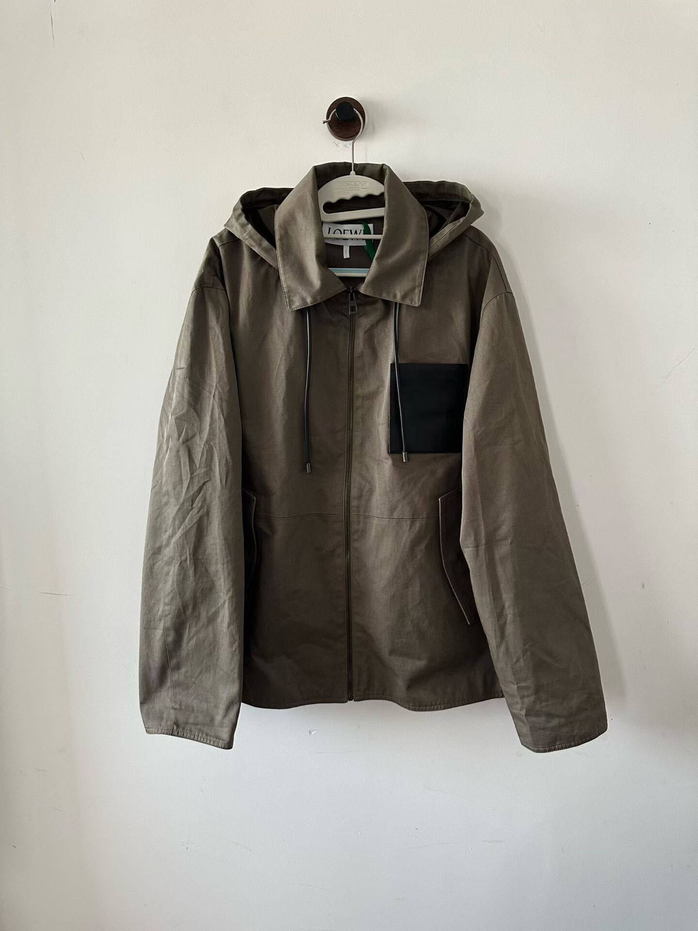Loewe Beige Leather Patch Jacket