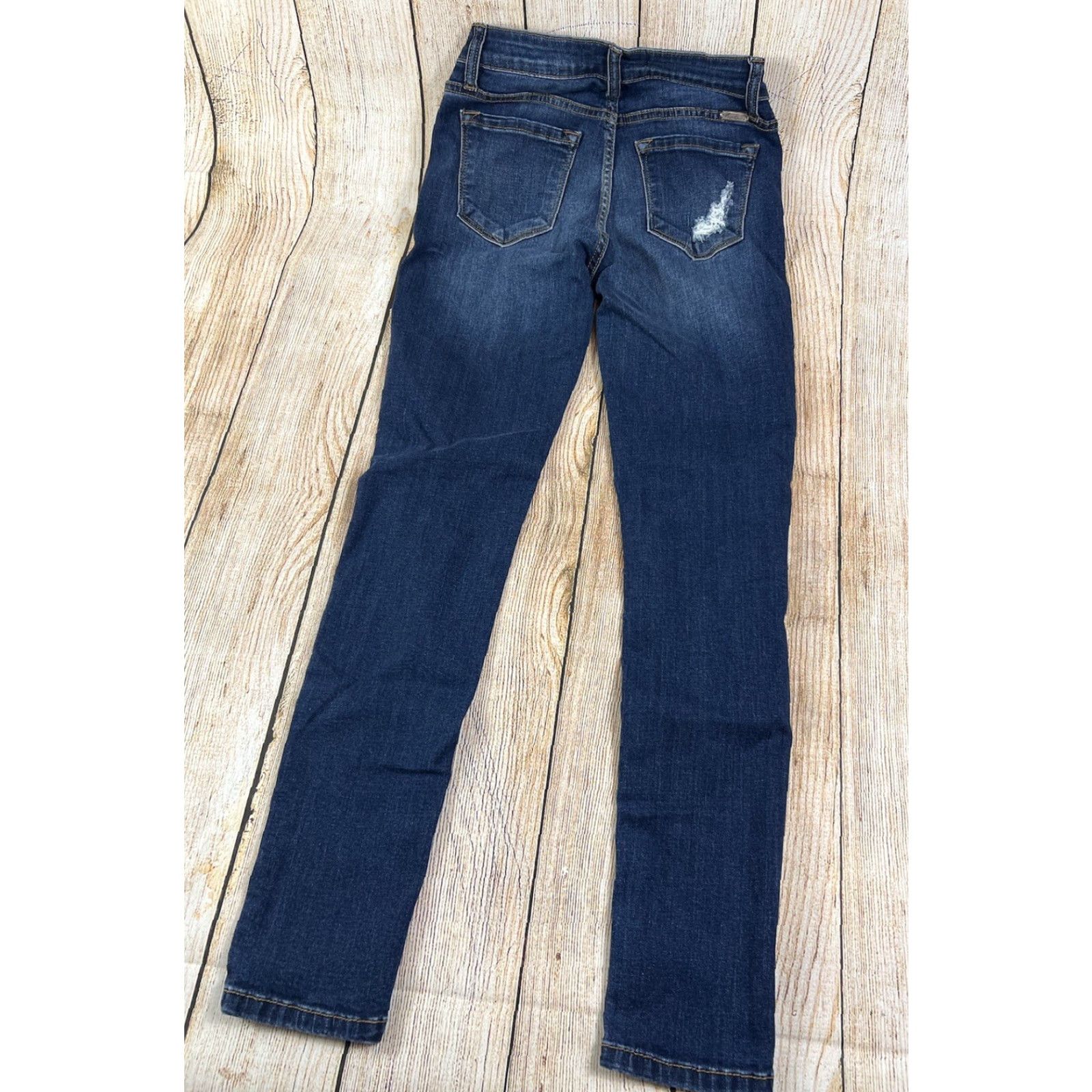 Vintage KanCan Jeans Skinny Denim Women 3 / 25 Dark Wash Blue Denim Narrow Fit Regular Size 3 Women Mens Girls Size 26" / US 2 / IT 38 - 2 Thumbnail