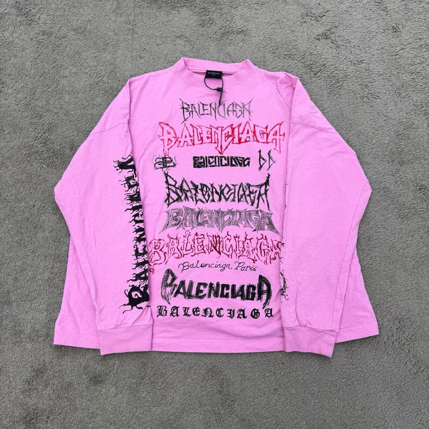 Balenciaga Balenciaga SS24 Pink Dragon Print Longsleeve Size M / US 6-8 / IT 42-44 - 1 Thumbnail