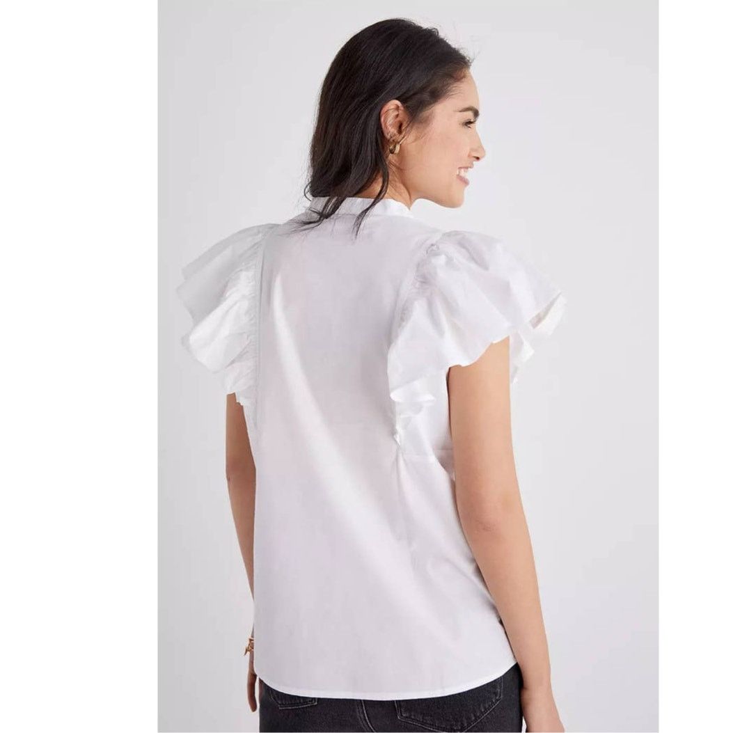 Anthropologie New Anthropologie DHRUV KAPOOR Cherries Ruffled Buttondown Size S / US 4 / IT 40 - 3 Thumbnail