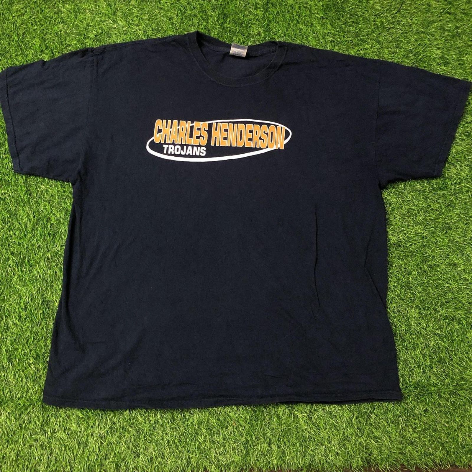 Gildan Men’s Navy Charles Henderson Trojans Graphic Tee Size US XXL / EU 58 / 5 - 1 Thumbnail