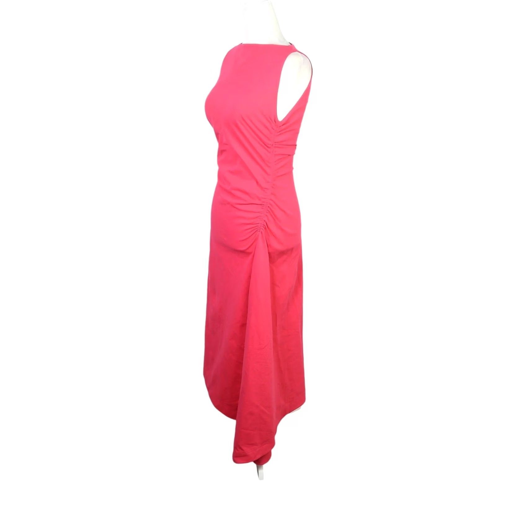 Cos VINTAGE Cos hot pink drop waist gathered asymmetrical midi dress XS Size XS / US 0-2 / IT 36-38 - 3 Thumbnail