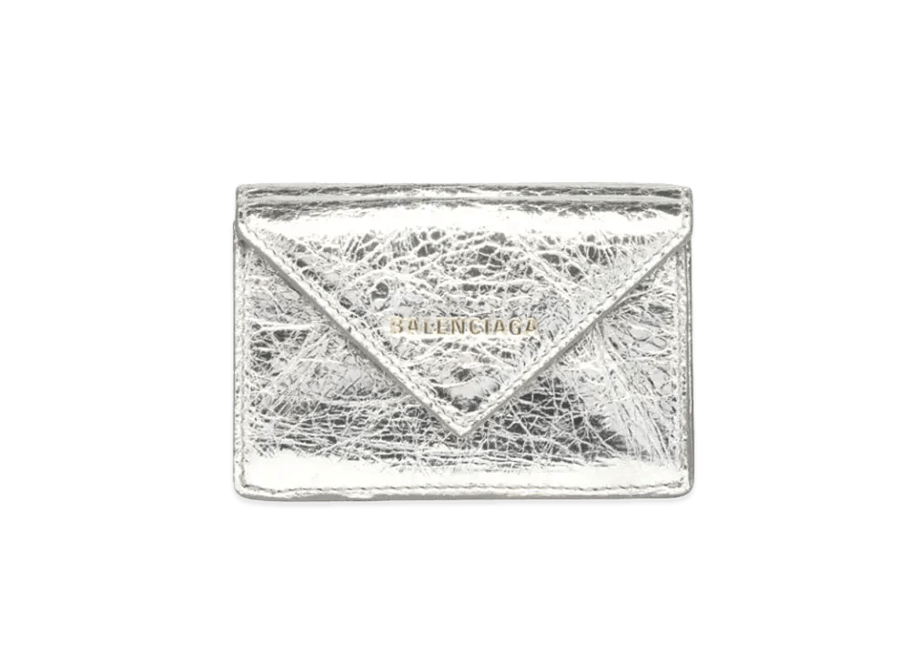 Balenciaga o1tr1nto0226 Size: OS / Papier Mini Wallet In Silver Size ONE SIZE - 1 Preview
