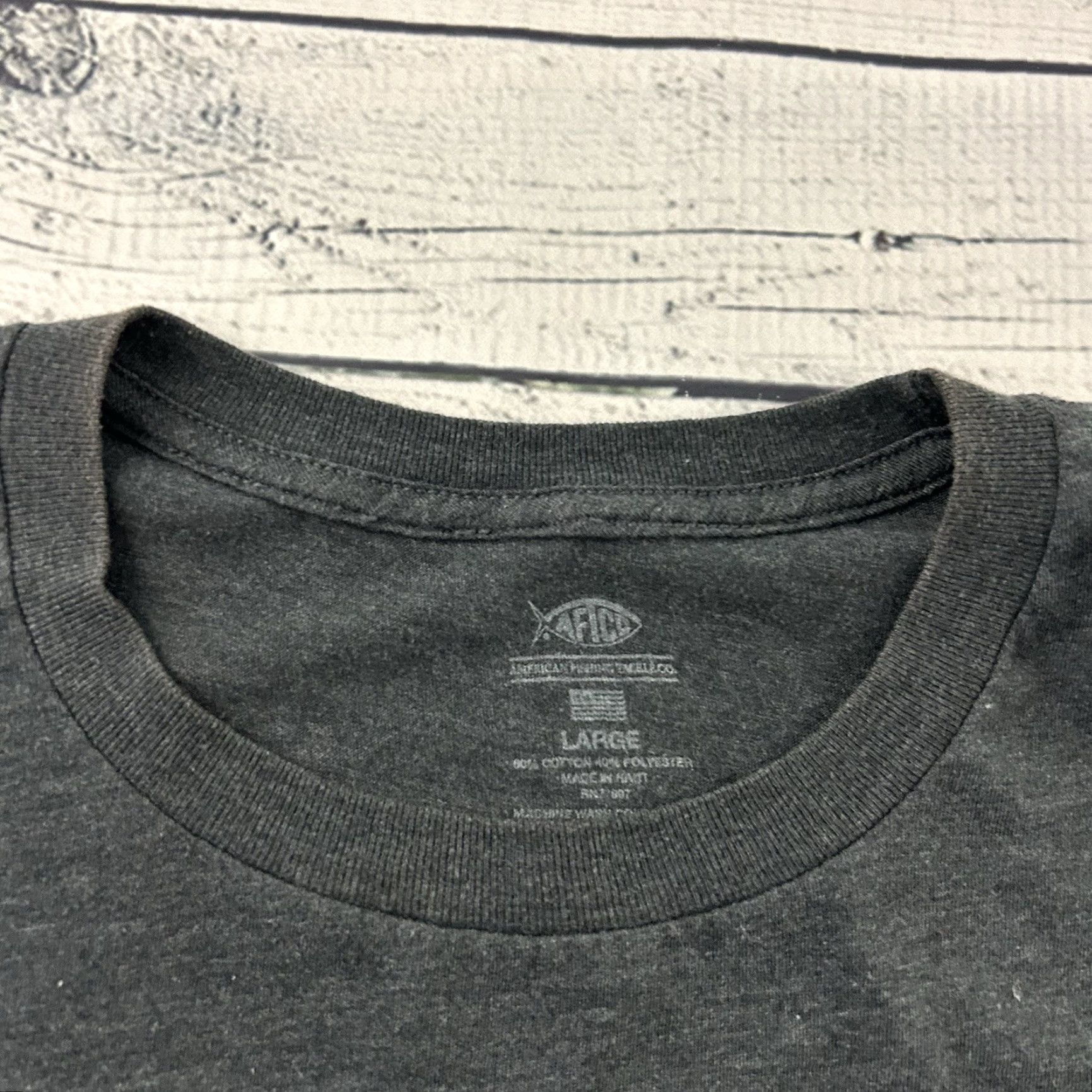 Vintage AFTCO War On Carp Save Our Waters Short Sleeve T Shirt Men's Large Gray Size US L / EU 52-54 / 3 - 2 Thumbnail