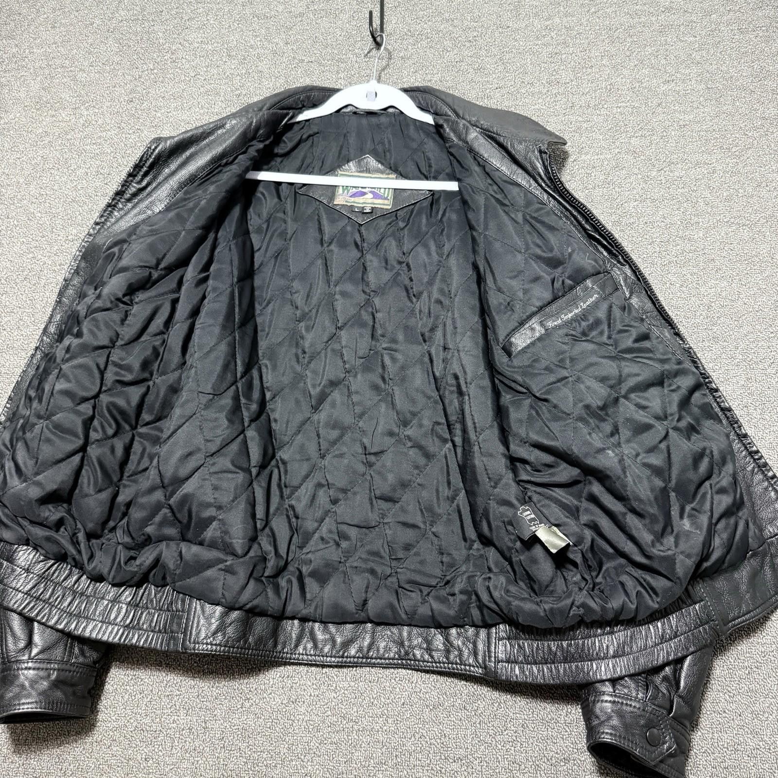 Other VTG 80s 90s Watershed Lamb Skin Leather Bomber Jacket Mens L Size US L / EU 52-54 / 3 - 4 Thumbnail