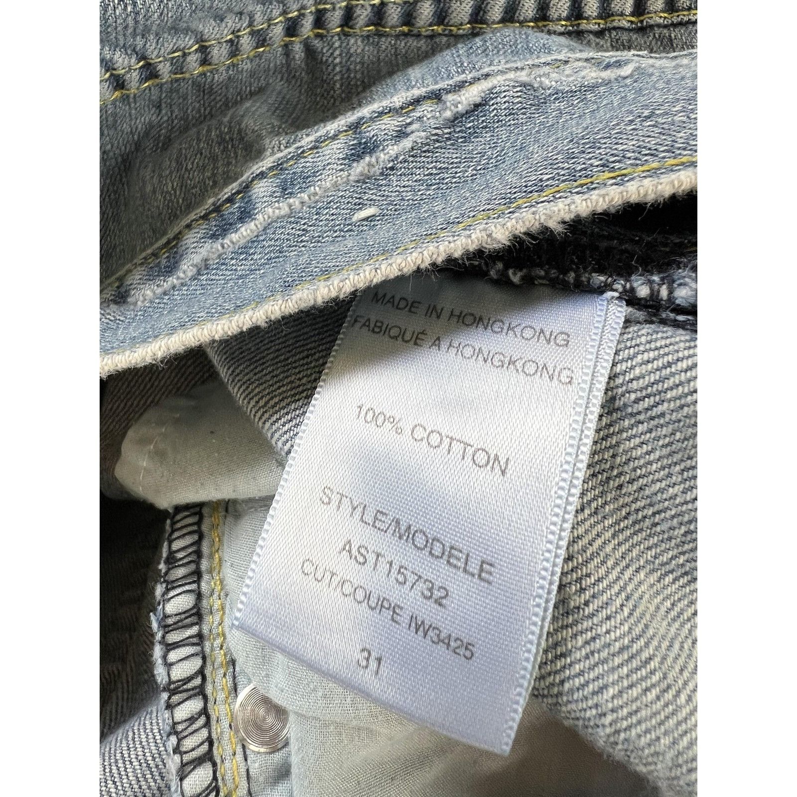 Guess Guess Jeans Mens 30 Blue Distressed Straight Leg Denim Vinta Size US 30 / EU 46 - 3 Thumbnail