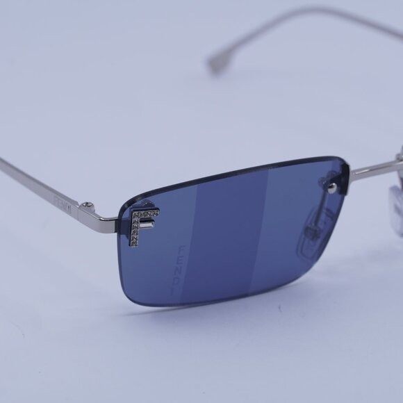 Fendi Fendi FE4172US 16X Sunglasses Shiny Palladium Rectangle Size ONE SIZE - 5 Thumbnail